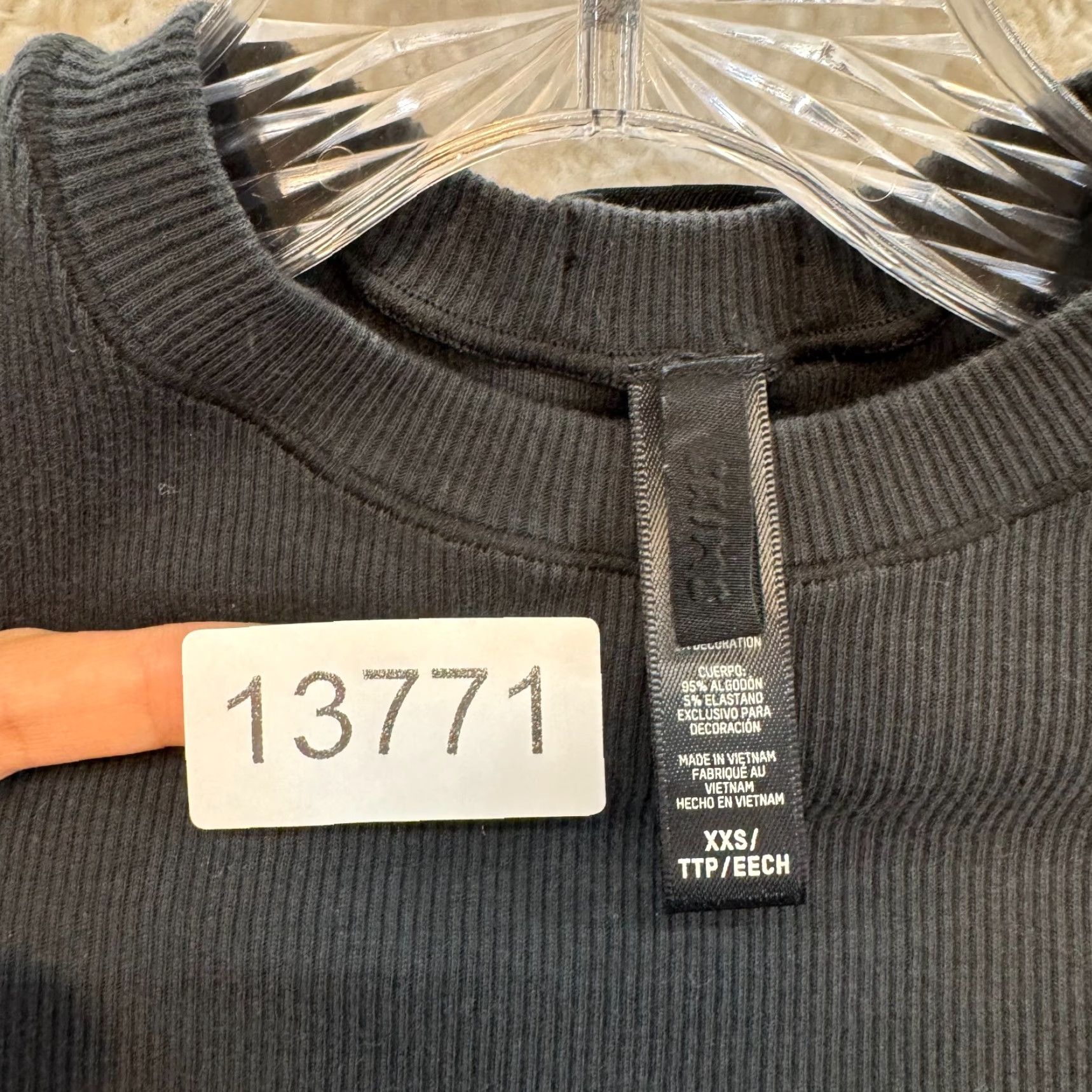 SKIMS VINTAGE Skims Cotton Rib T-Shirt XS Black Minimalist Basic Classic Size XS / US 0-2 / IT 36-38 - 7 Thumbnail