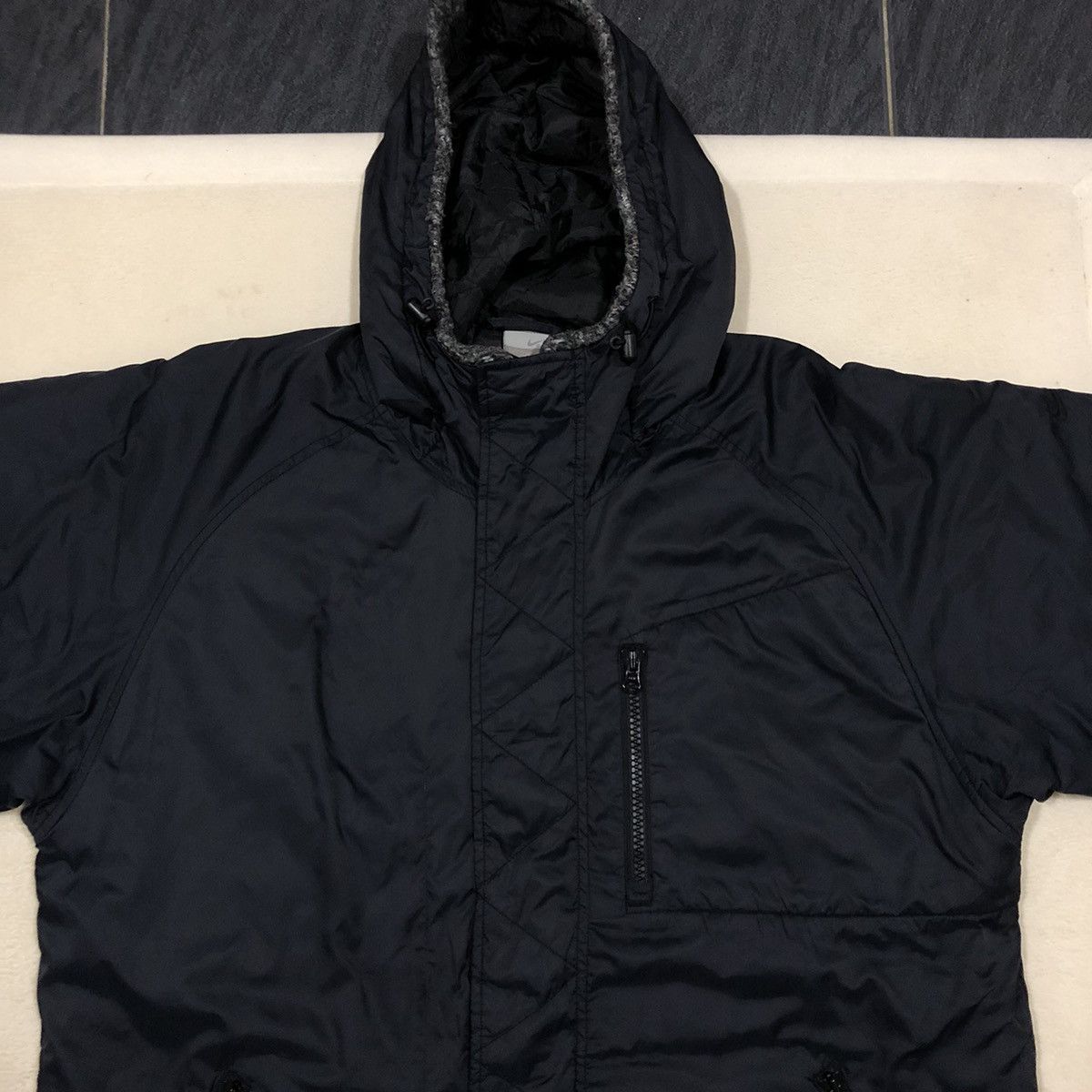 Nike × Vintage VINTAGE Y2K NIKE Long Puffer Jacket Size US L / EU 52-54 / 3 - 2 Thumbnail