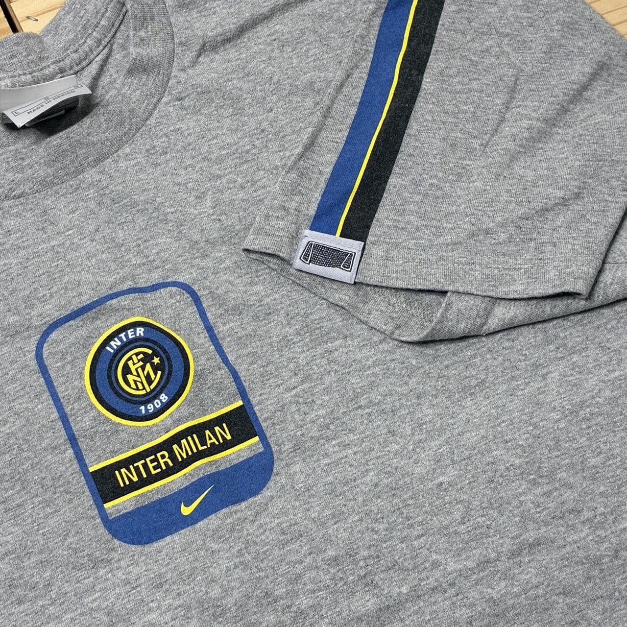 Nike Vintage Nike x Inter Milan Gray Soccer Tee Size Large Size US L / EU 52-54 / 3 - 3 Thumbnail