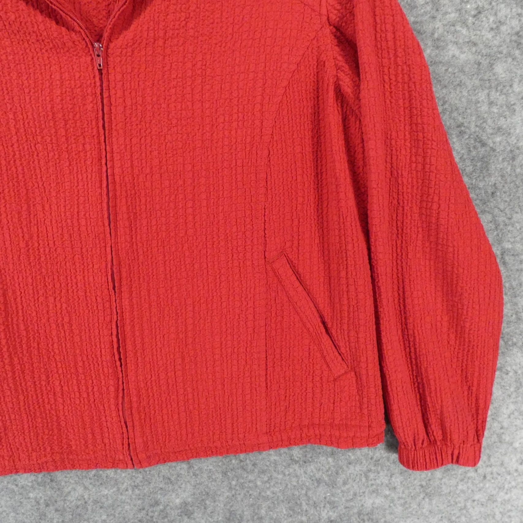 Orvis Orvis Blazer Womens Large Long Sleeve Zip Up Red Lightweight Rutched Size L / US 10 / IT 46 - 5 Thumbnail