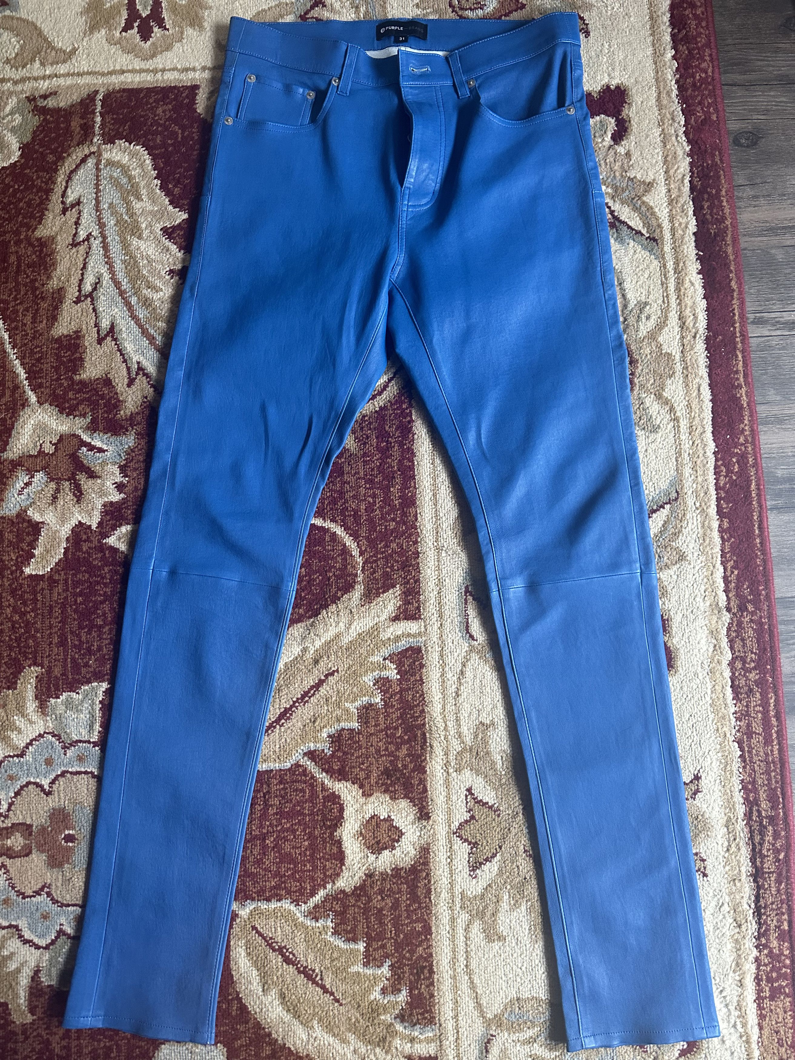 Purple Brand Purple Brand (Black Label) Lux Leather Pants Size US 31 - 1 Thumbnail