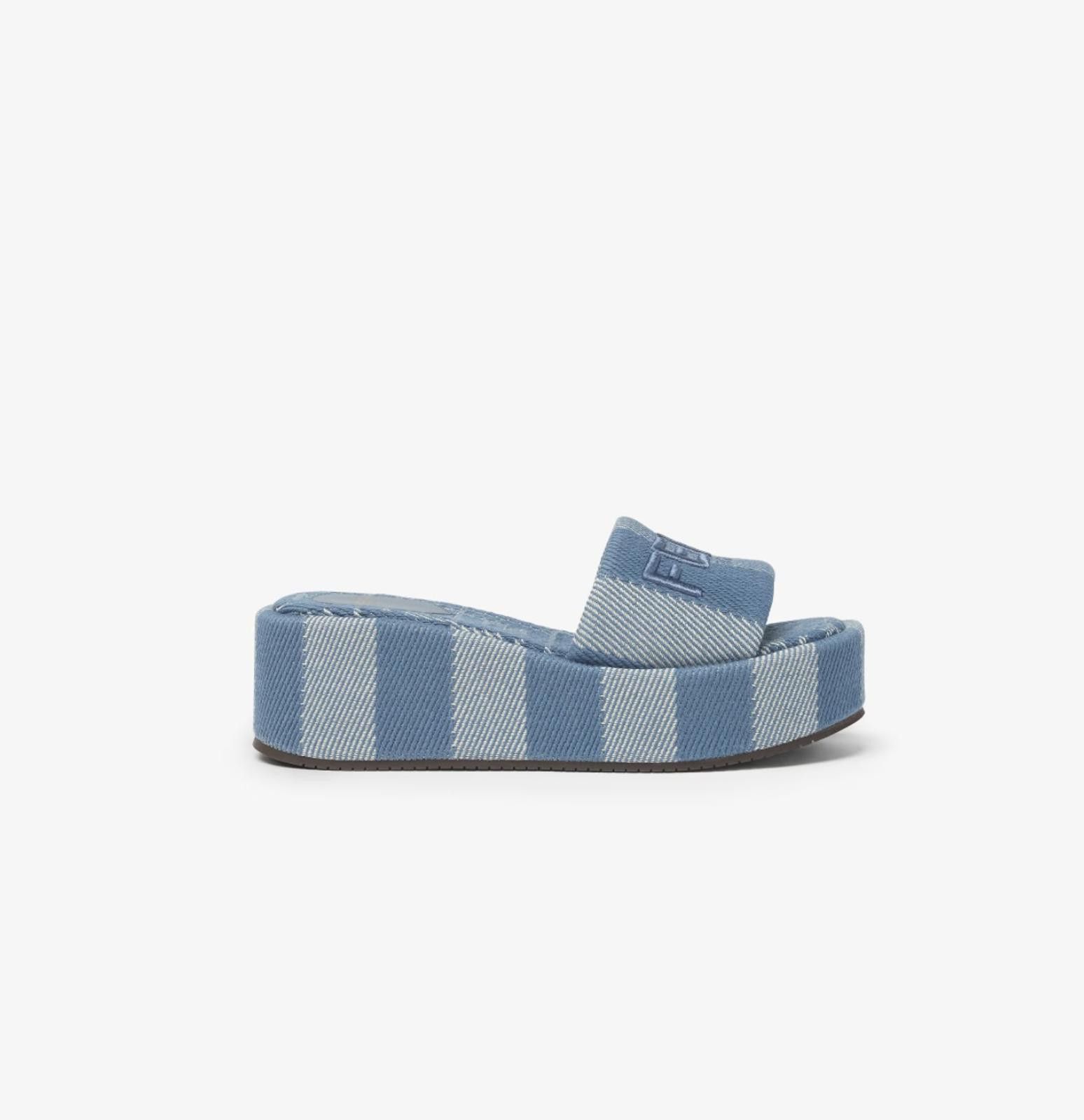 Fendi Fendi Sunshine slide in blue denim size 37 Size ONE SIZE - 1 Thumbnail