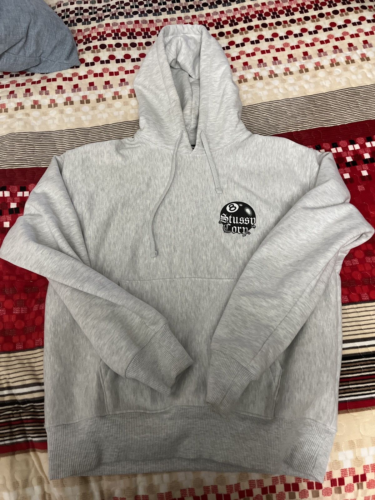 Stussy Stussy 8 Ball Corp Hoodie Heather Grey SMALL | Grailed