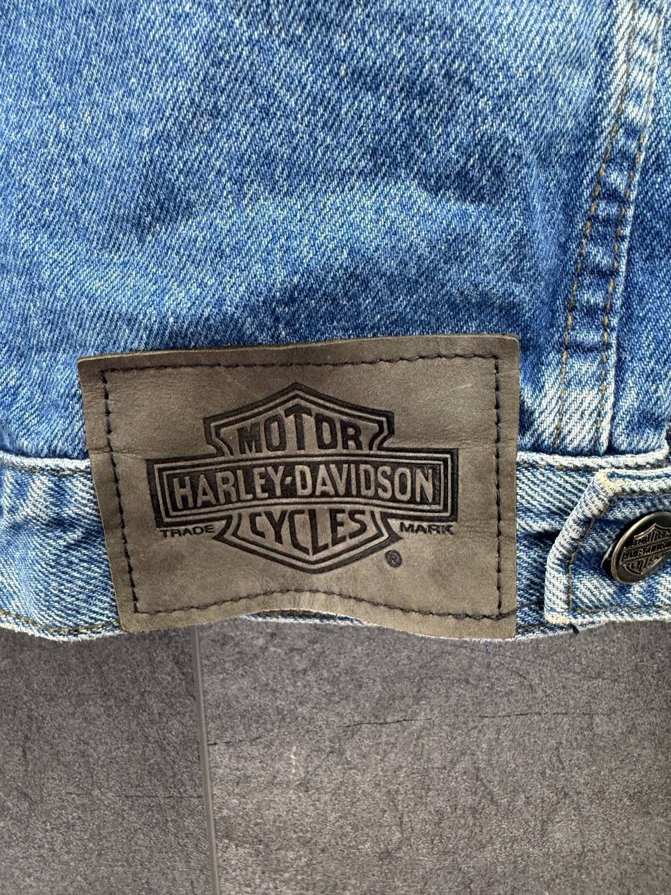 Vintage VINTAGE Harley Davidson Jacket Womens Jean Denim Blue 90s Size M / US 6-8 / IT 42-44 - 13 Thumbnail