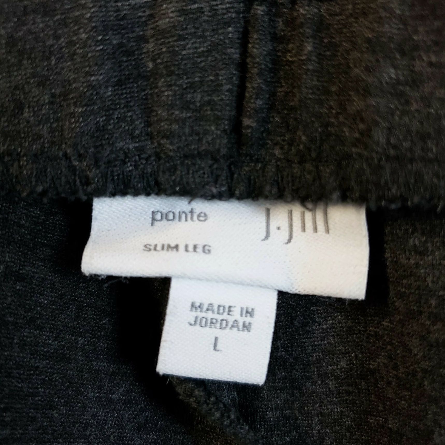 J. Jill J Jill Womens Ponte Slim Leg Pants Large Gray High Rise Pull On Ankle Pants Size 36" / US 14 / IT 50 - 6 Thumbnail