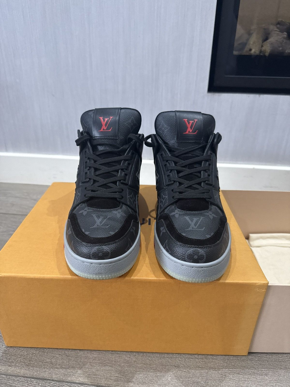 Louis Vuitton Louis Vuitton Eclipse Hi-tops RARE Size US 7 / EU 40 - 5 Thumbnail
