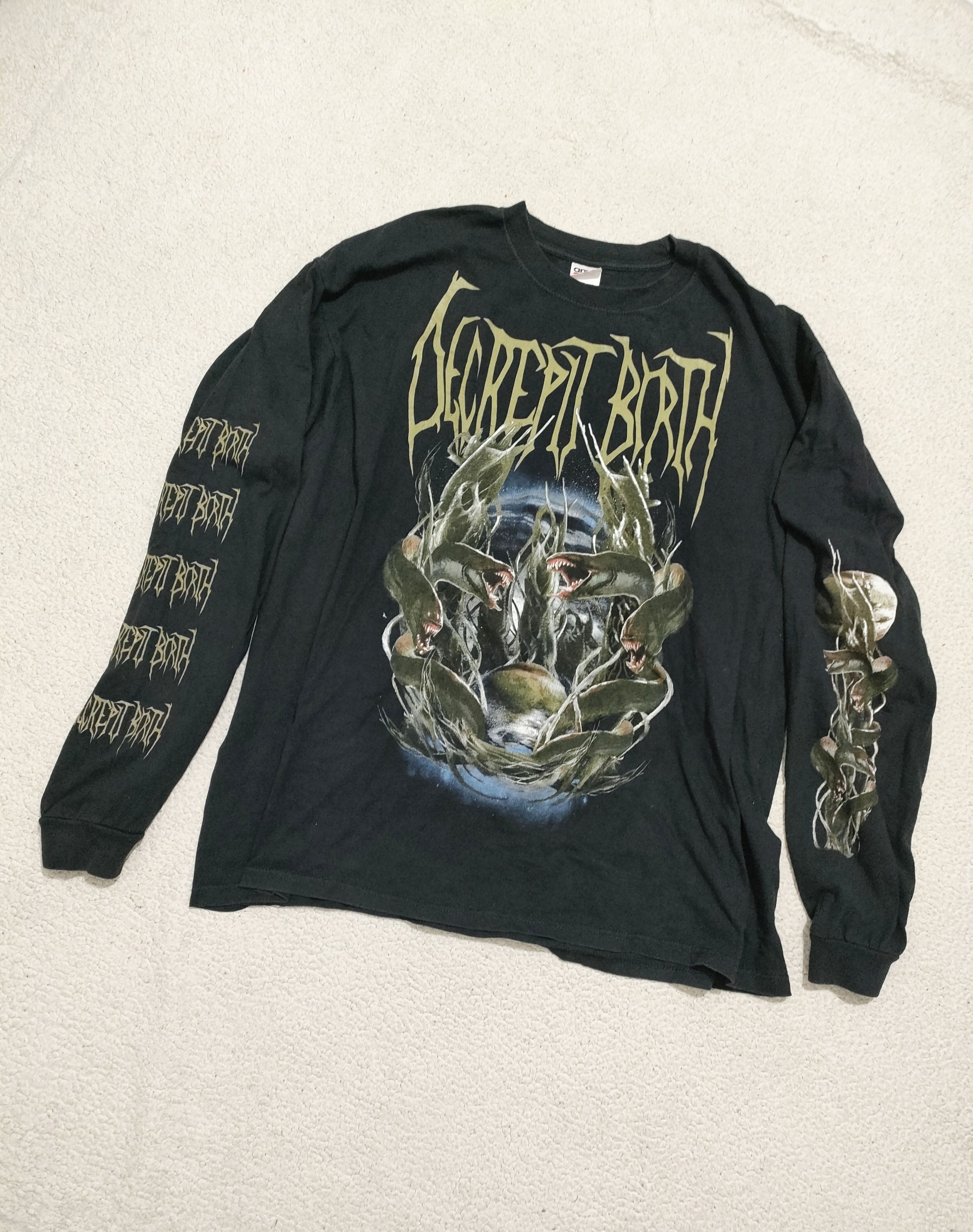 Band Tees 00s DECREPIT BIRTH Vintage Long Sleeve T-Shirt DEATH METAL Size US XXL / EU 58 / 5 - 2 Thumbnail