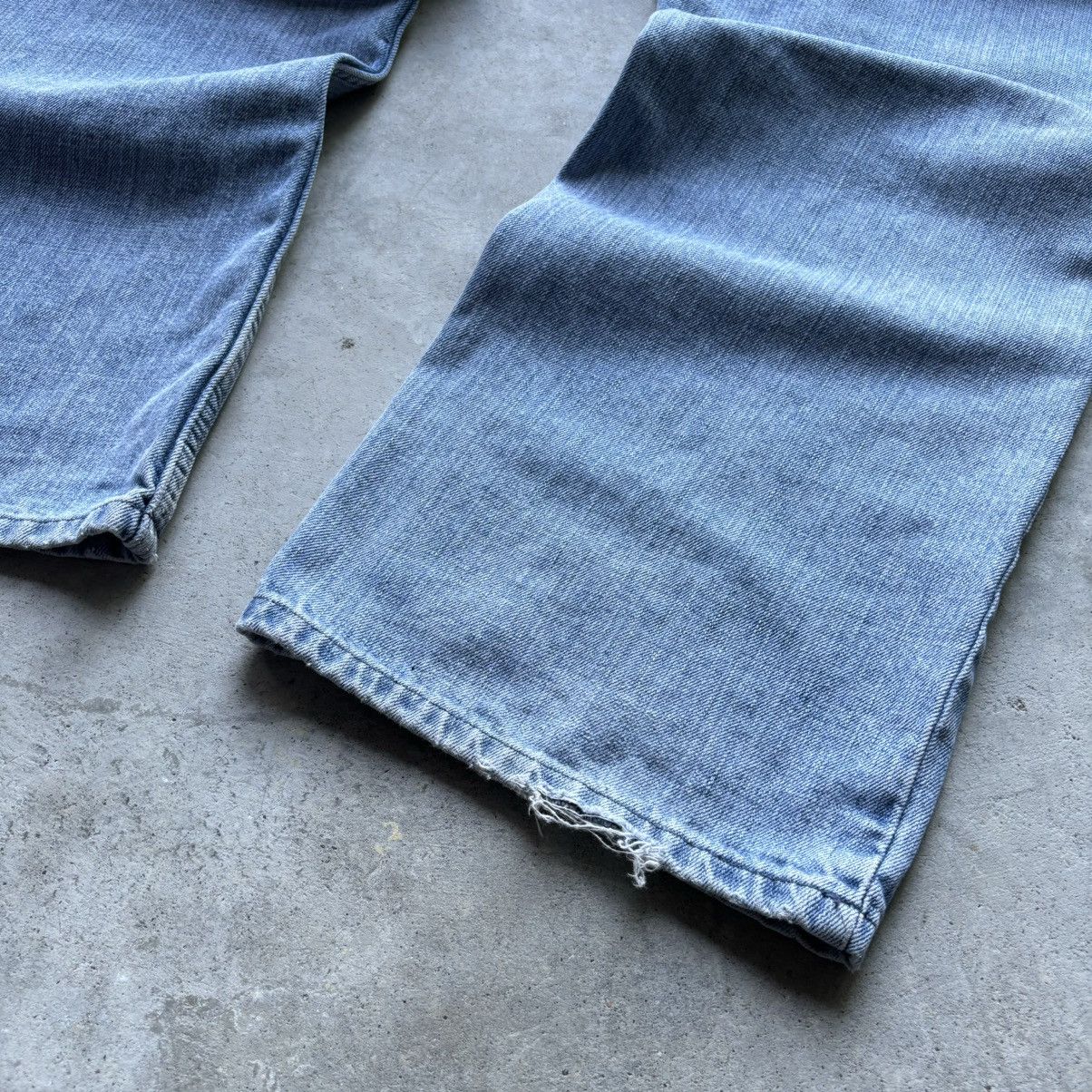 Vintage × Wrangler vintage Y2K WRANGLER BOOTCUT Baggy Distressed Wide Leg jeans Size US 38 / EU 54 - 16 Thumbnail