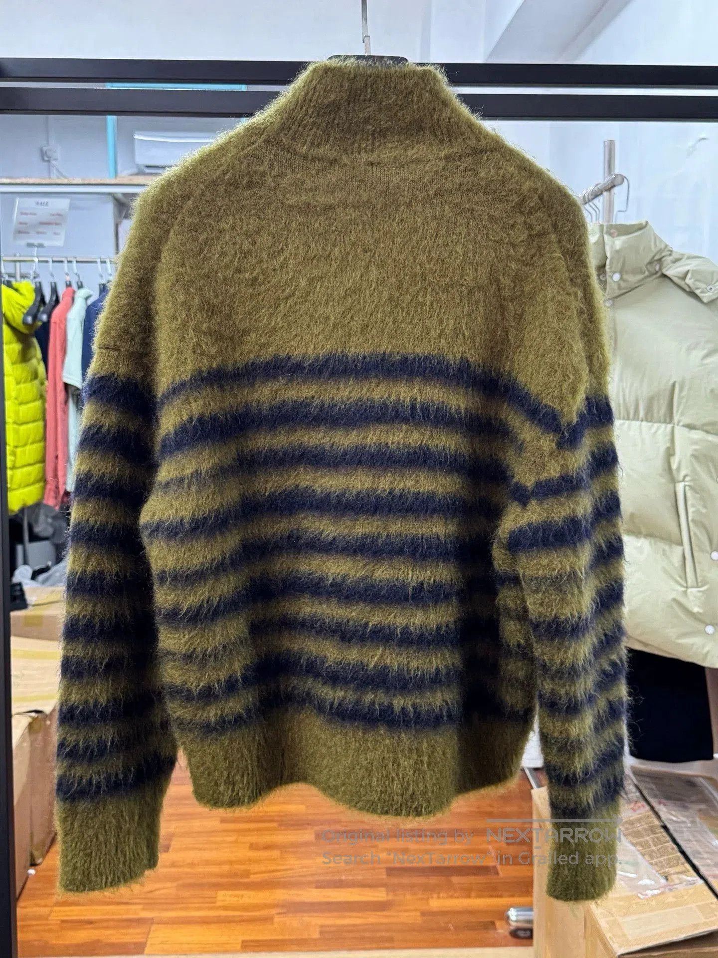 Bottega Veneta Bottega Veneta Green Striped Long Sleeve Sweater. Size US S / EU 44-46 / 1 - 4 Thumbnail