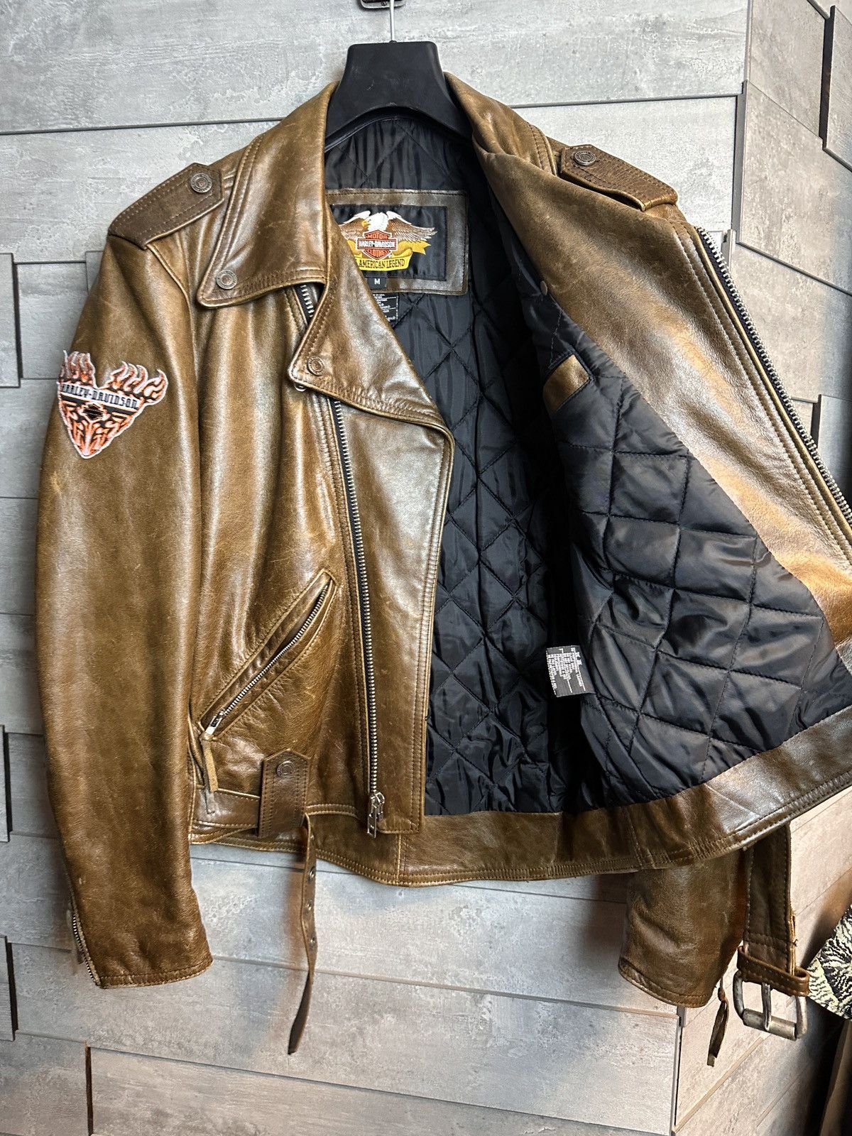 Harley Davidson Vintage Harley Davidson Biker Leather Jacket Size US M / EU 48-50 / 2 - 3 Thumbnail