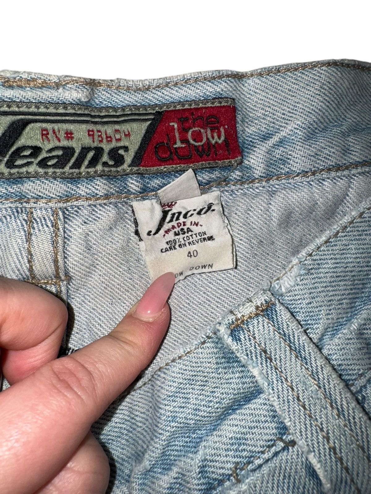 JNCO VTG 90s JNCO JEANS Shorts CRAZY PATCHWORK DISTRESSED BAGGY Size US 40 / EU 56 - 6 Thumbnail