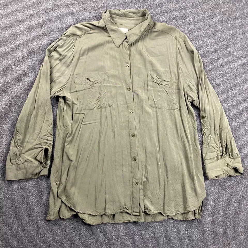 Chicos Chico's Top Womens Size 3 Button Up Front Long Sleeve Size ONE SIZE - 1 Thumbnail
