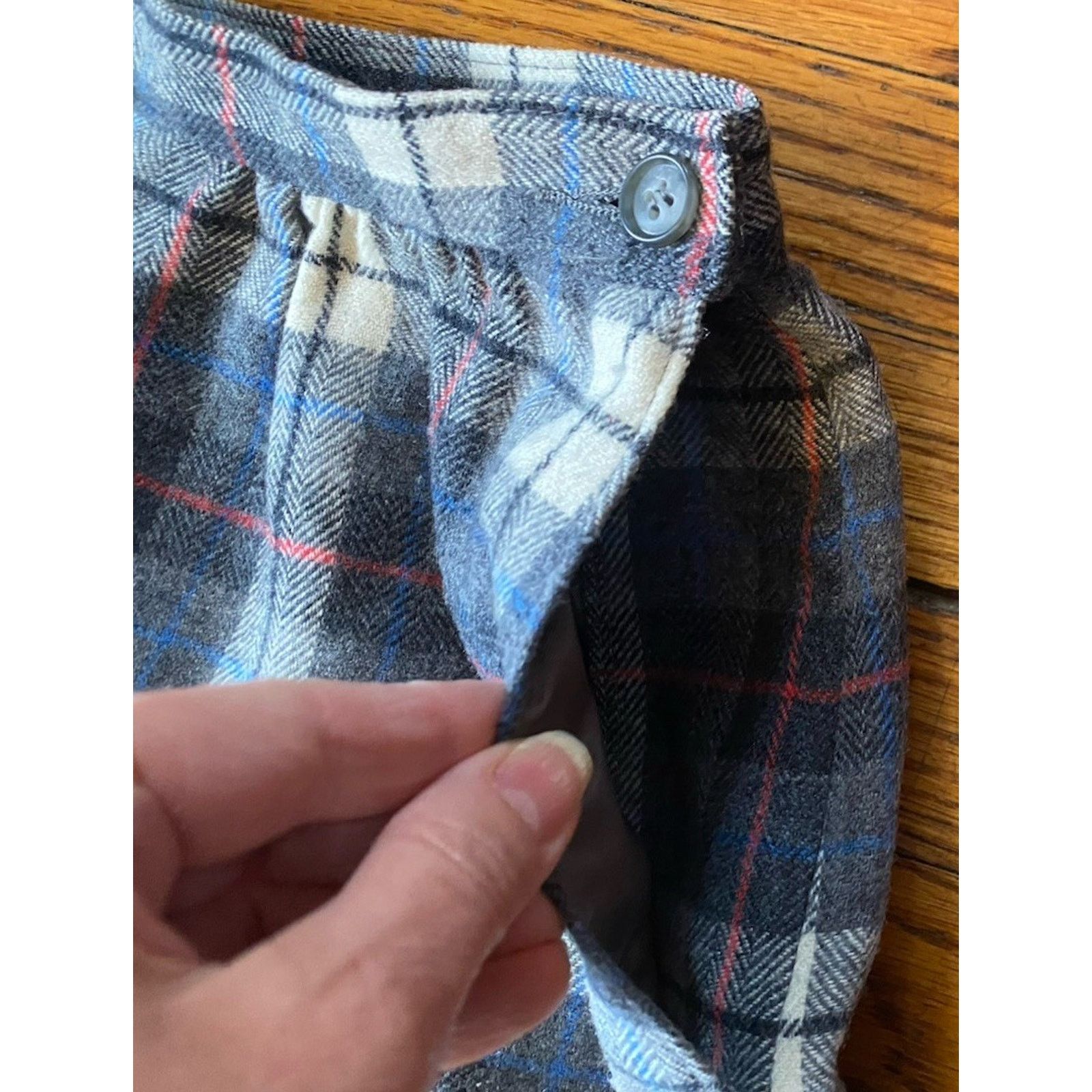 Pendleton VTG USA 60 70 Pendleton Gray Plaid Wool Lined Skirt Women 10 Size 32" / US 10 / IT 46 - 3 Thumbnail