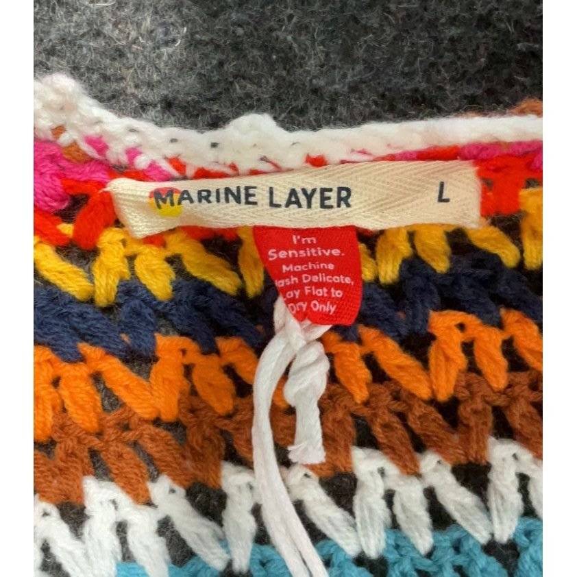 Marine Layer NWT Marine Layer Fiona Crochet Dress Multi Stripe L Hard to Size L / US 10 / IT 46 - 7 Thumbnail