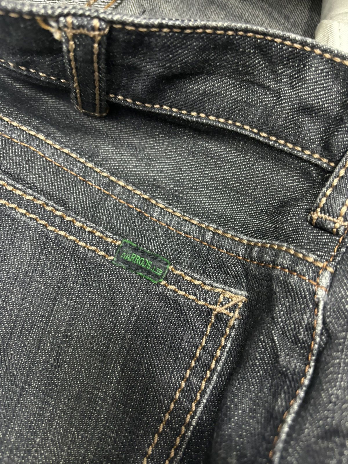 If Six Was Nine HARRODS LONDON BLACK JEANS DISTRESSED DENIM HELMUT LANG Size US 31 - 11 Thumbnail