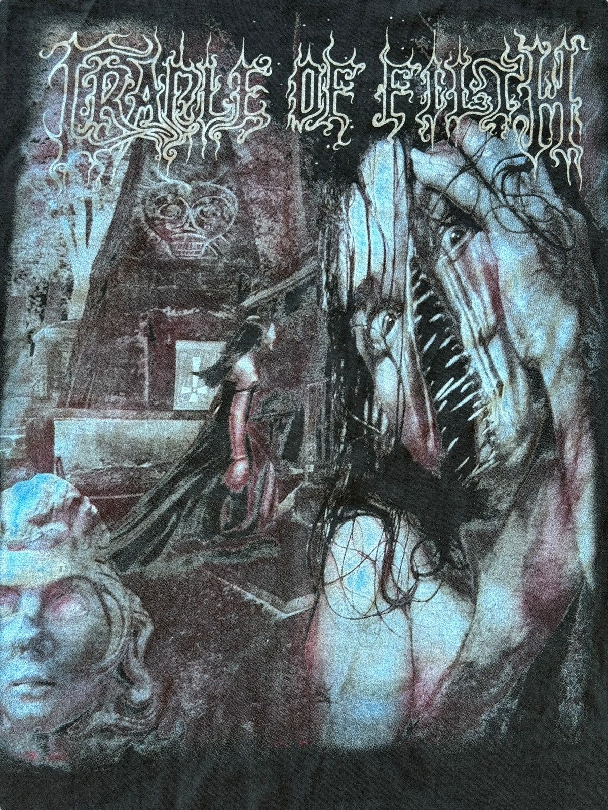 Band Tees *RARE* 90s VINTAGE CRADLE OF FILTH TFD TOTAL FUCKING Size US XL / EU 56 / 4 - 6 Thumbnail