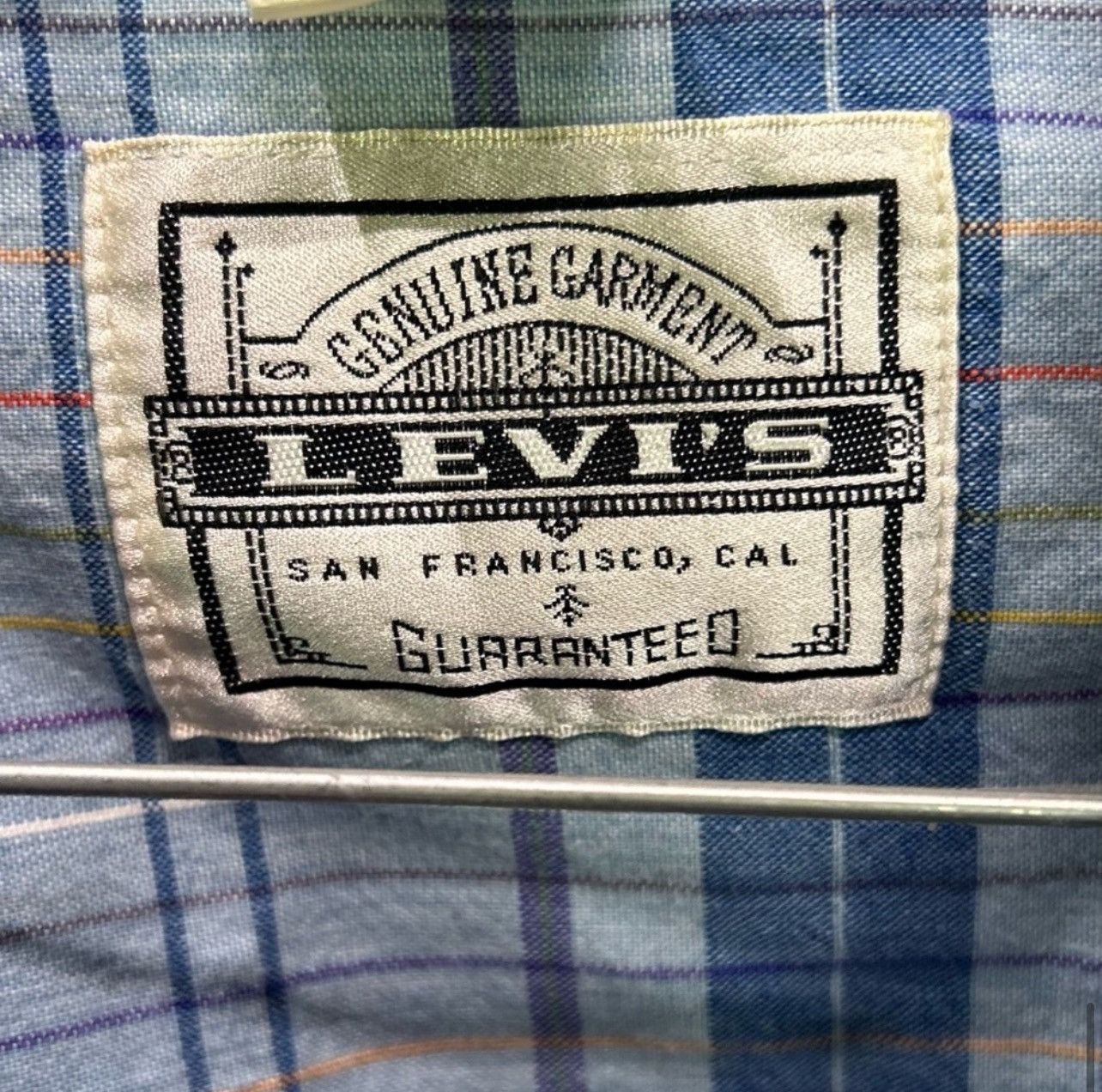 Levi's × Vintage Vintage 90s Levi’s Blue Plaid Button Down Shirt Size XL Size US XL / EU 56 / 4 - 8 Thumbnail