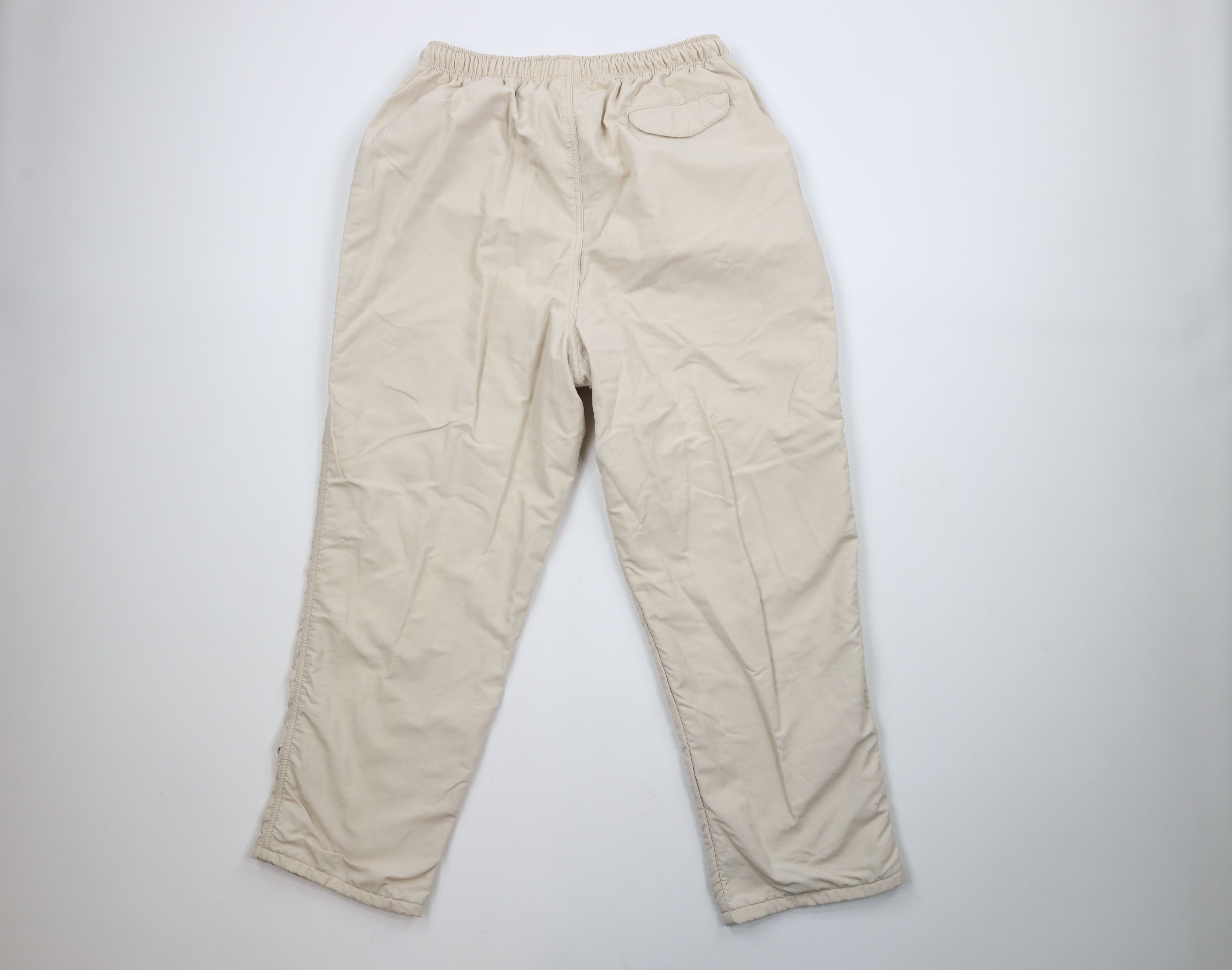 Lands' End × Vintage Vintage 90s Lands End Lined Windbreaker Pants Beige USA Size 38" / US 16 / IT 52 - 11 Thumbnail