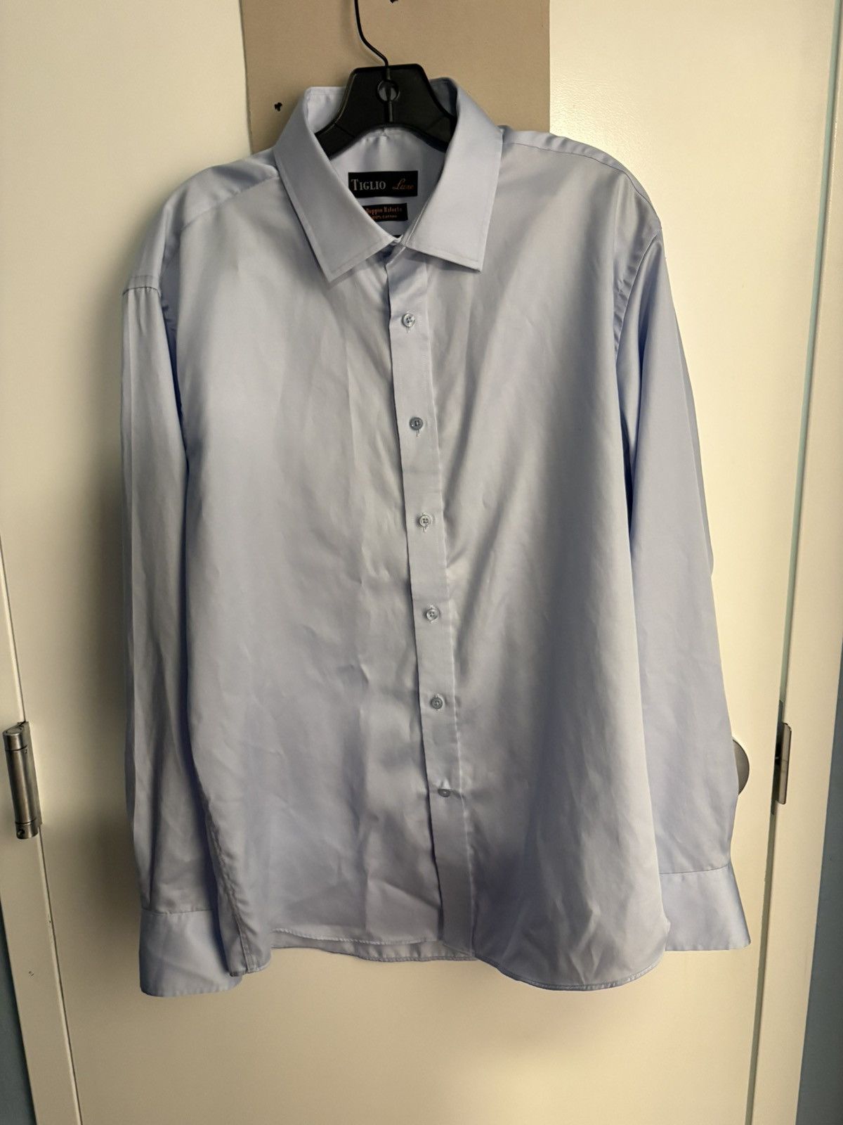 Other Tiglio Luxe Doppio Ritorto Dress Shirt 171/2 34/35 LightBlue Size US L / EU 52-54 / 3 - 7 Thumbnail