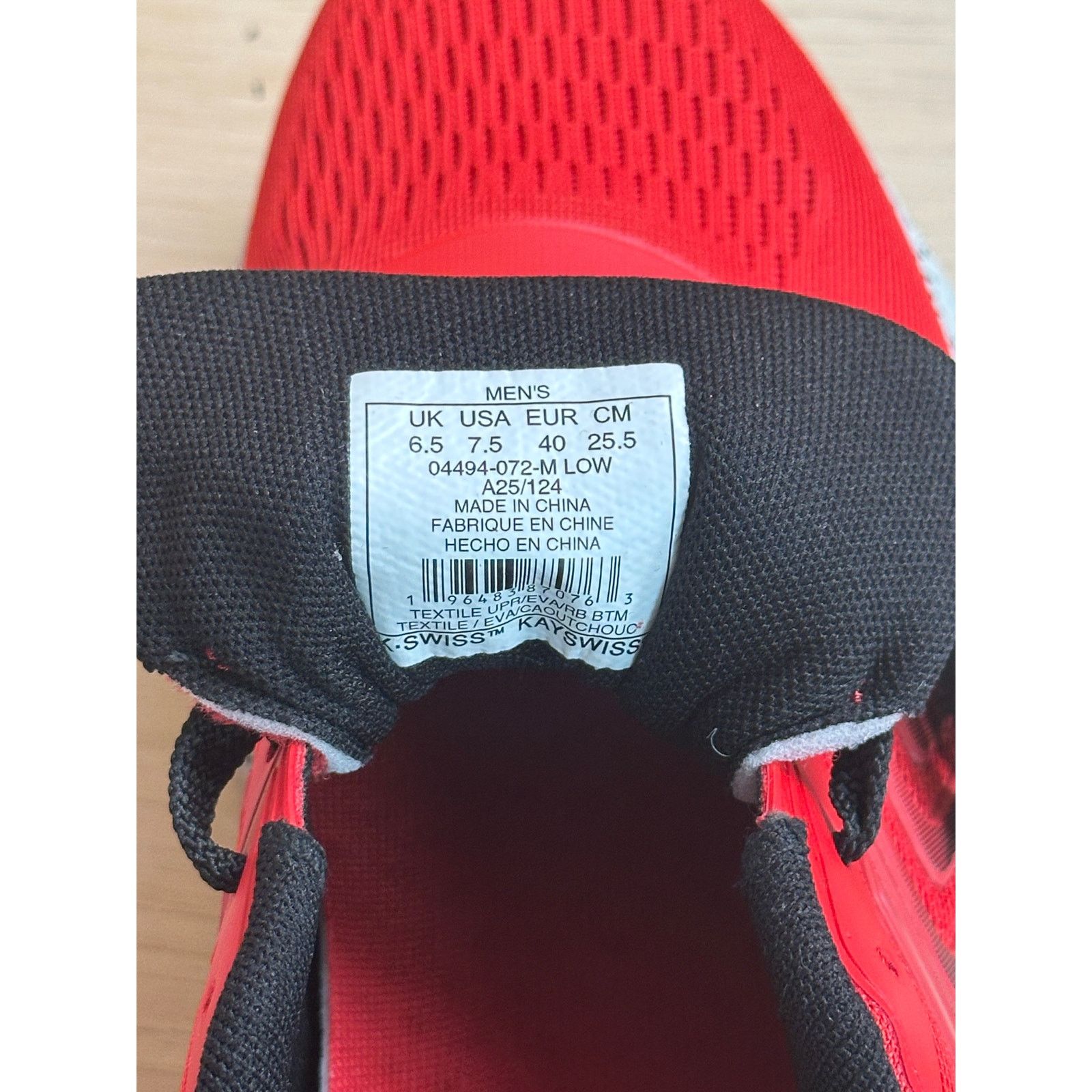 K-Swiss K-Swiss Melrose Tubes Lite Red Sneaker - Size 7.5M - New Size US 7.5 / EU 40-41 - 9 Thumbnail