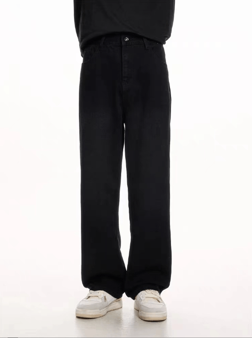 Japanese Brand × Jean High street cleanfit black loose straight casual jeans Size US 32 / EU 48 - 3 Thumbnail