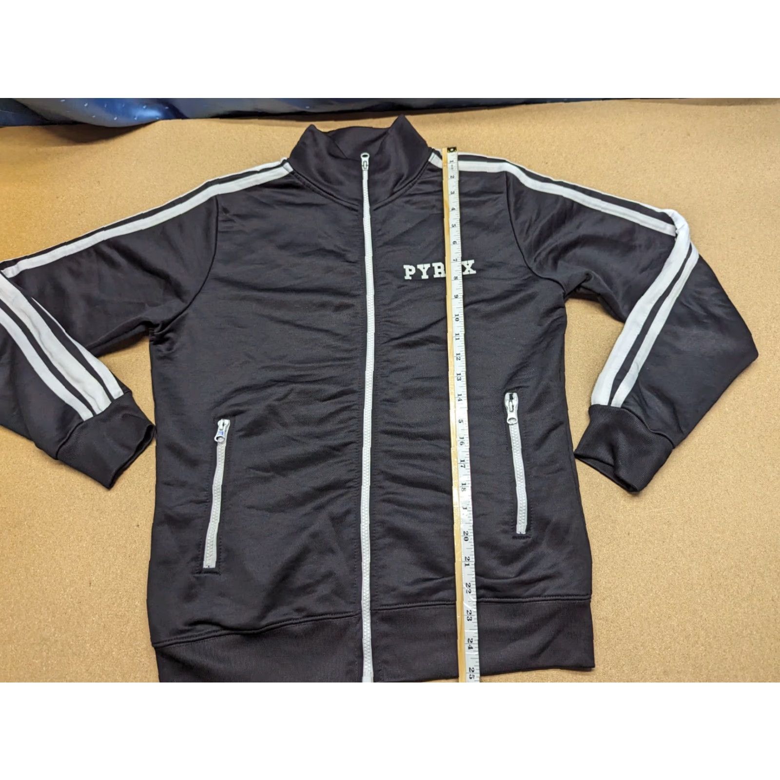Vintage Pyrex Vision Mens Jacket Size S Full Zip Black Track Virgil Abloh Pocket Modern Sports Coat Size US S / EU 44-46 / 1 - 5 Thumbnail