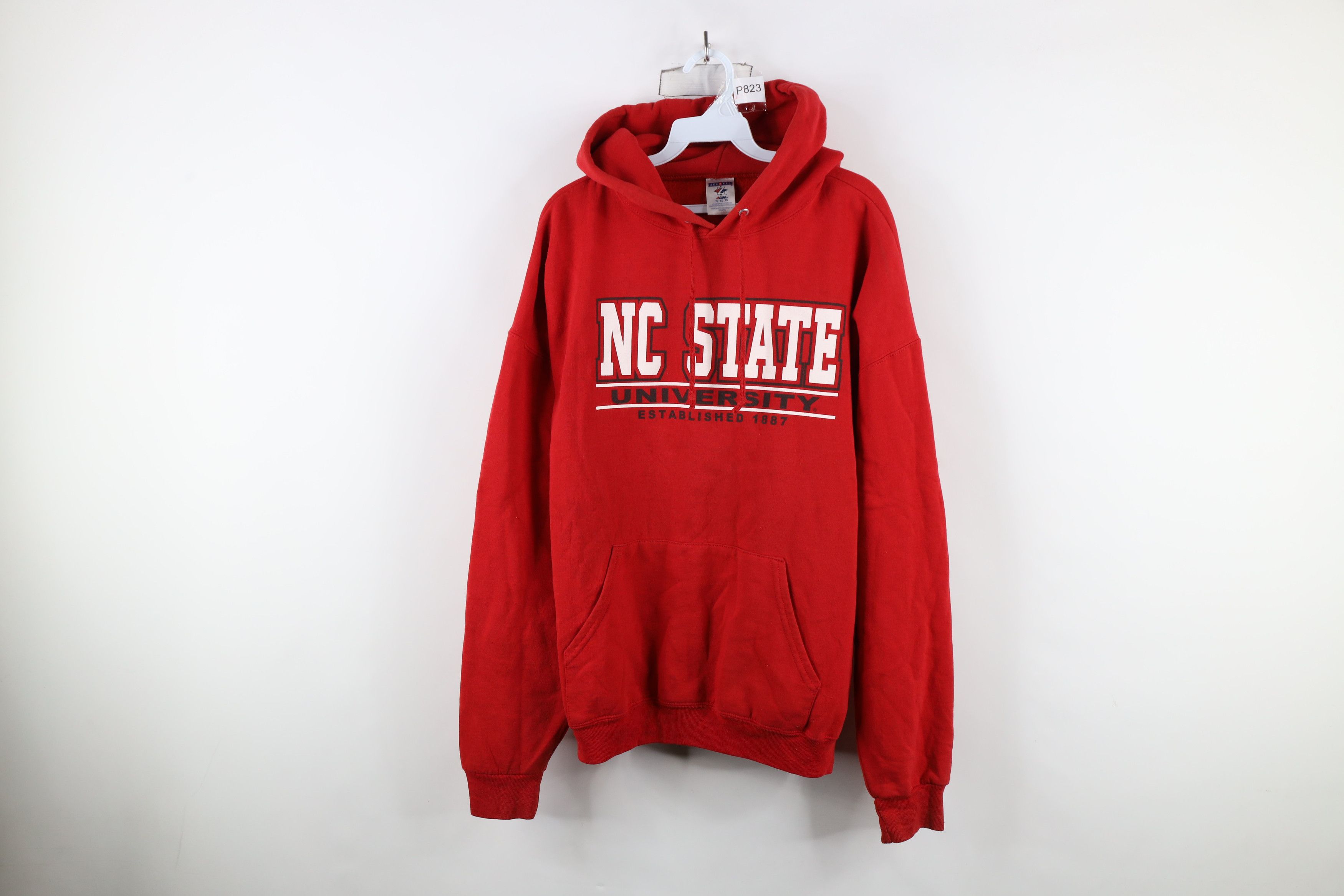 Vintage Vintage Spell Out North Carolina State University Hoodie Red Size US XL / EU 56 / 4 - 1 Thumbnail
