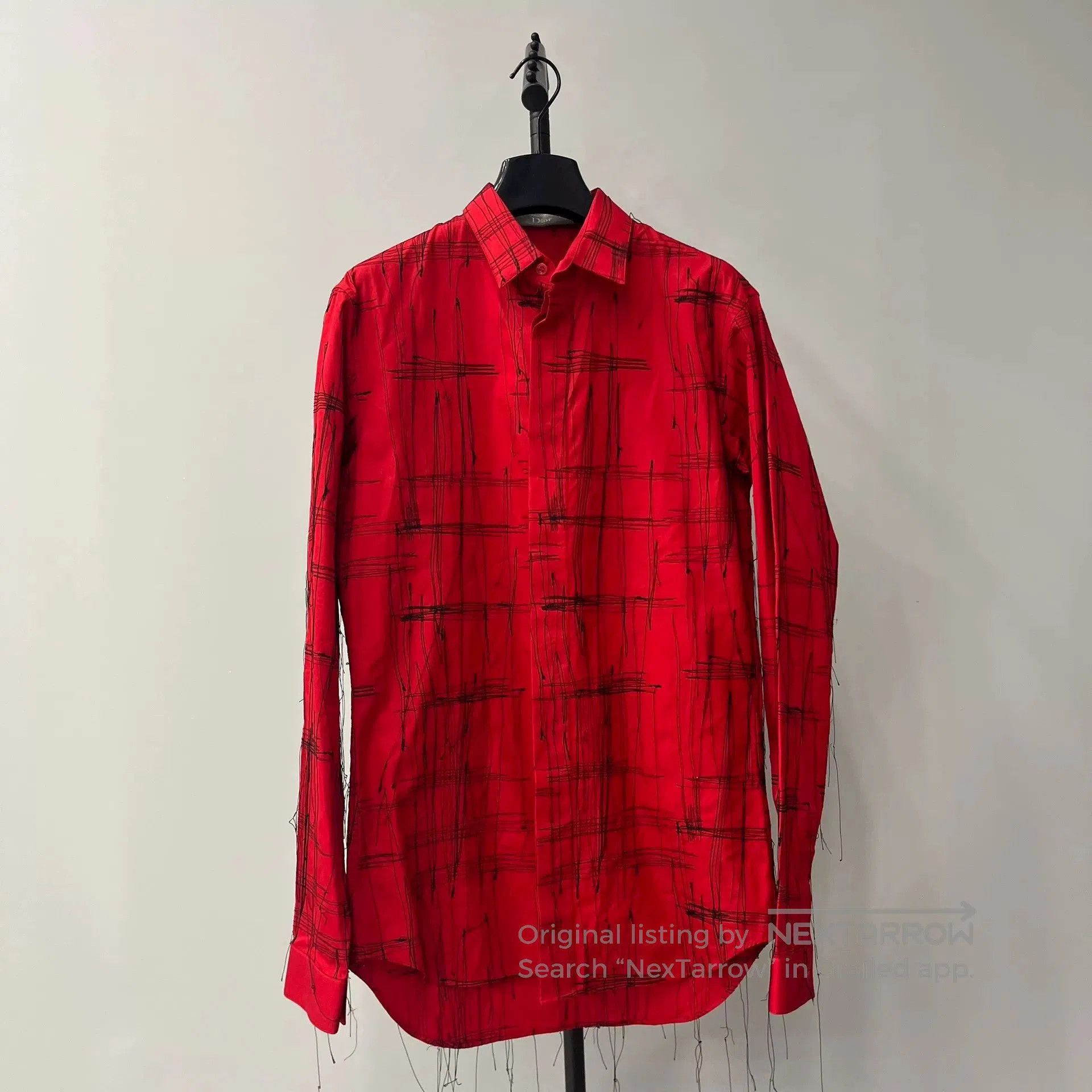 Dior red long sleeve dapper shirt by dior. Size US M / EU 48-50 / 2 - 1 Thumbnail