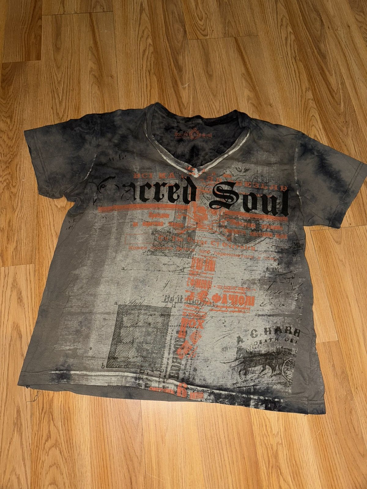 Affliction Sacred Soul V-Neck Top Affliction Style Y2K Size US L / EU 52-54 / 3 - 1 Thumbnail