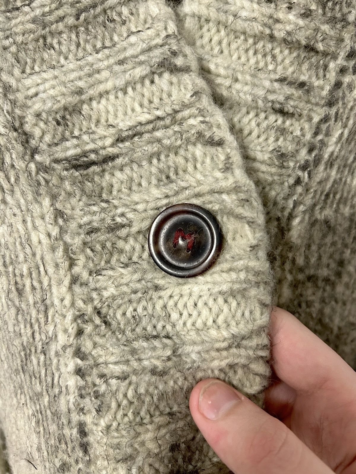 Maison Margiela SS2024 Painted Oversized Heavyweight Knit Cardigan Size US M / EU 48-50 / 2 - 5 Thumbnail