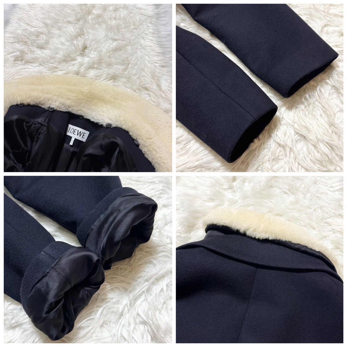 Loewe Authentic, Runway Loewe Leather Patch Fur-Trimmed Coat Size US S / EU 44-46 / 1 - 4 Thumbnail