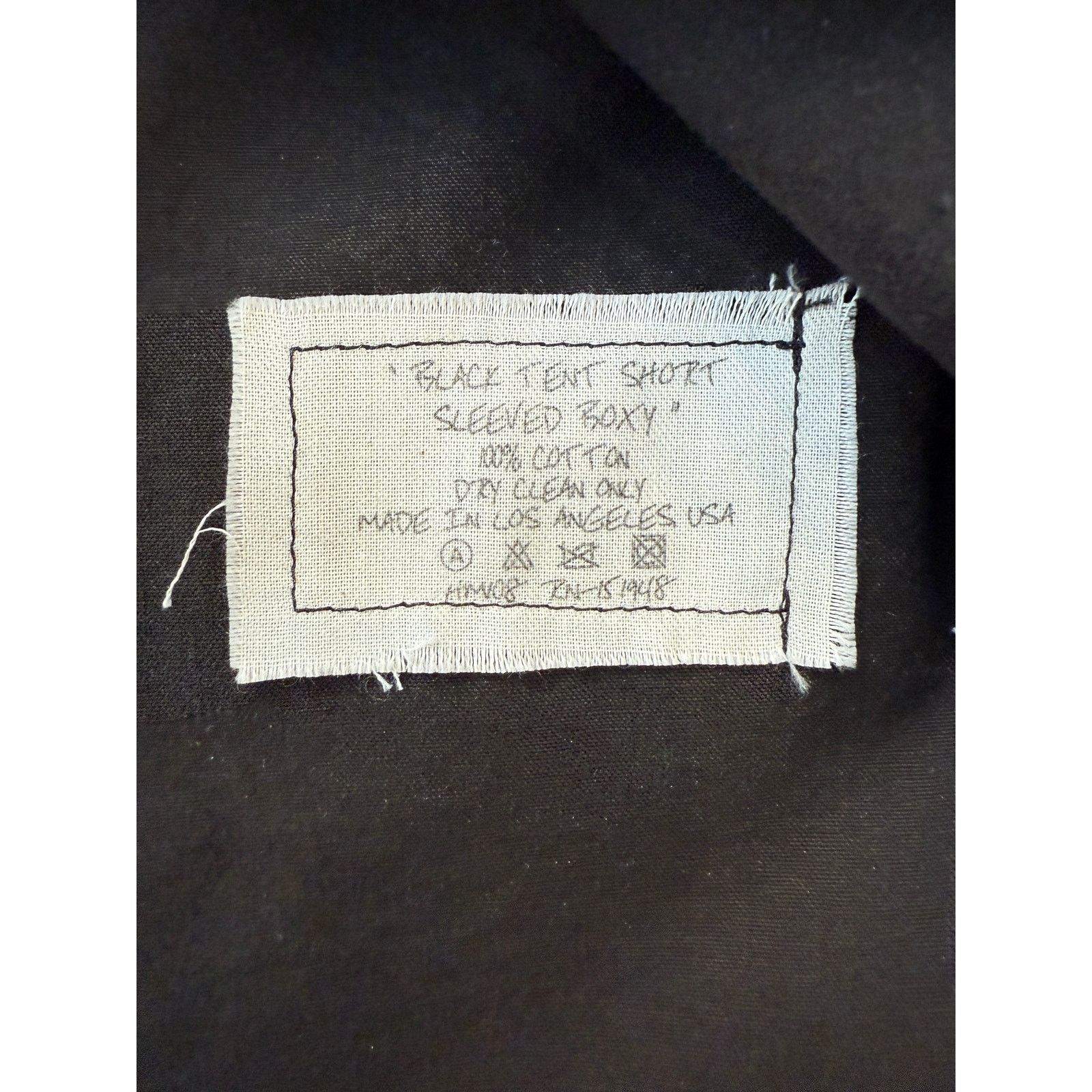Greg Lauren Greg Lauren Black Tent Short Sleeved Boxy Shirt Size US S / EU 44-46 / 1 - 4 Thumbnail