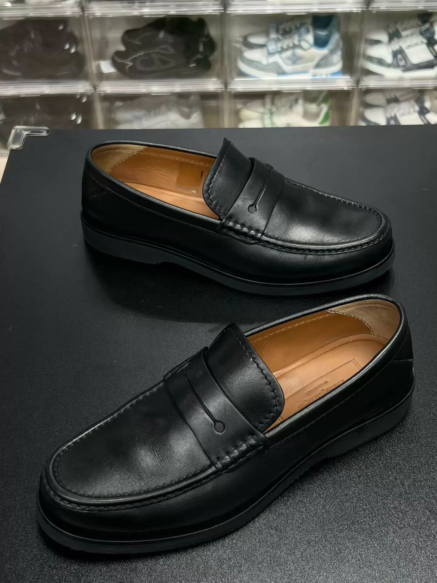 Ermenegildo Zegna Zegna leather loafers black 40.5 mint old money Size US 7.5 / EU 40-41 - 1 Thumbnail