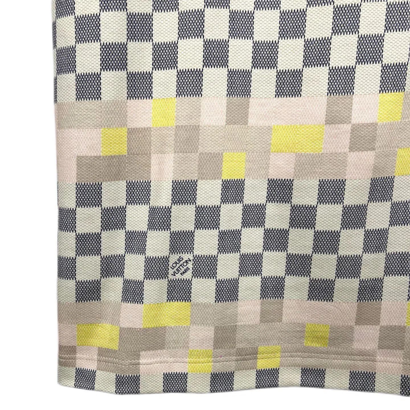 Louis Vuitton LV Multicolor Checkered Print Round Neck T-shirt. Size L / US 10 / IT 46 - 7 Thumbnail