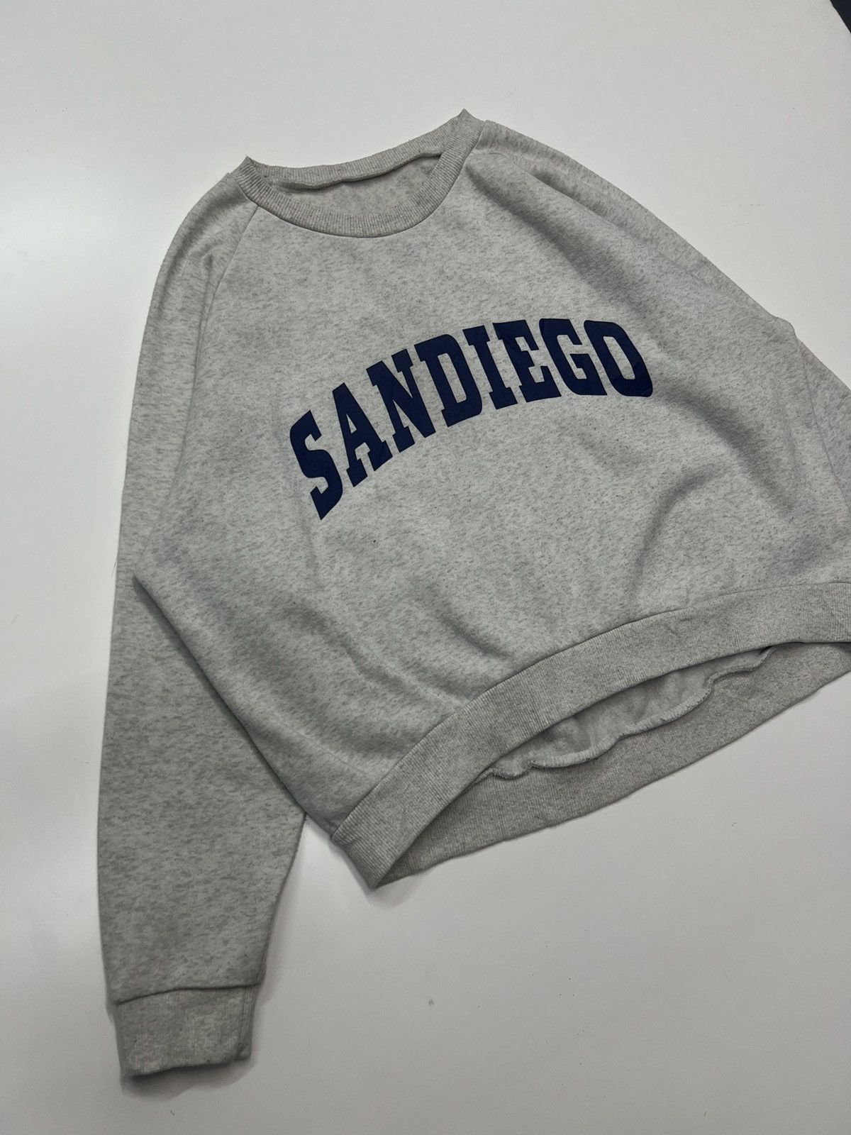 Japanese Brand VINTAGE SANDIEGO CROP SWEATSHIRT Size L / US 10 / IT 46 - 2 Thumbnail