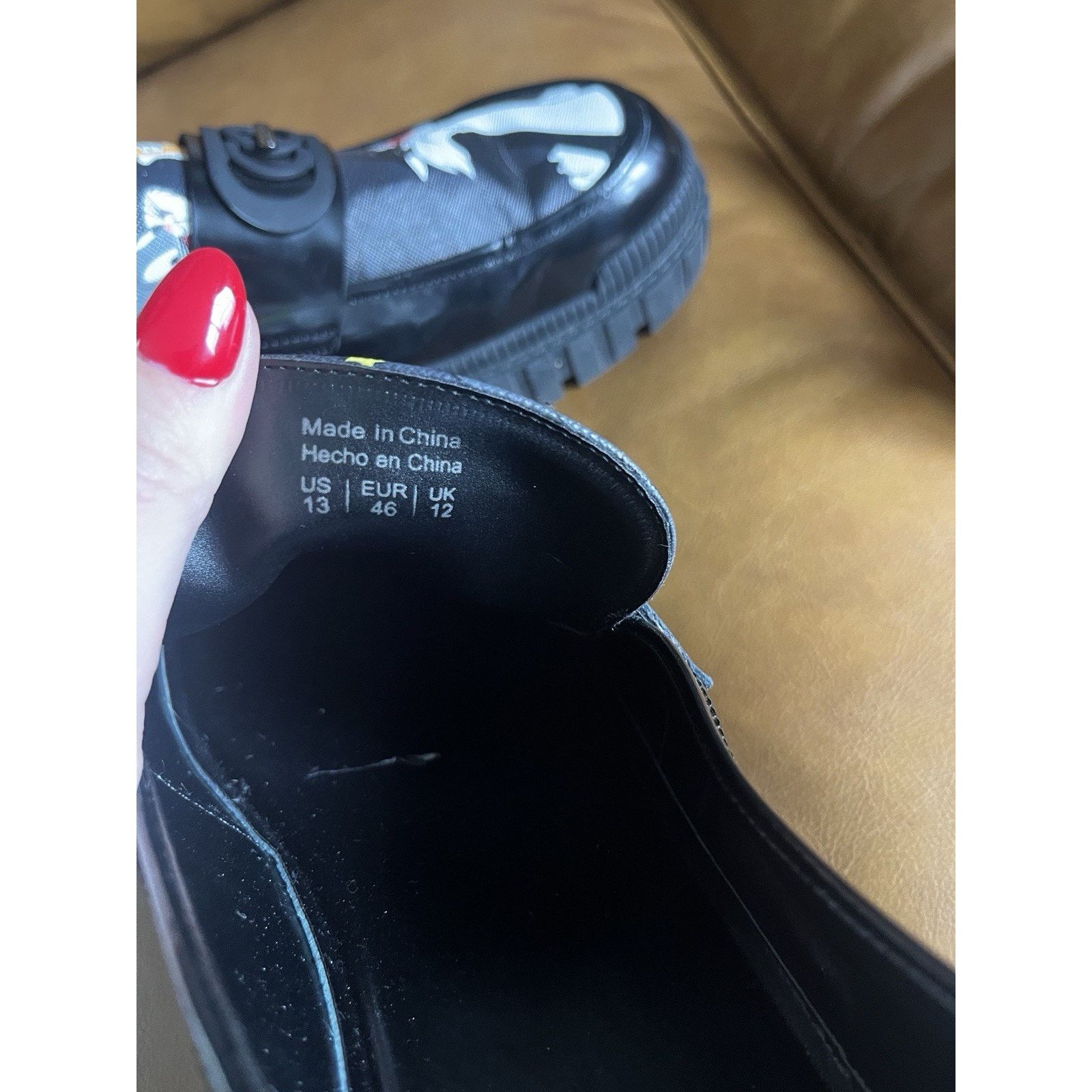 Aldo Looney Toons x Aldo Black Faux Leather Loafers Shoes Sz 13 Size US 13 / EU 46 - 9 Thumbnail