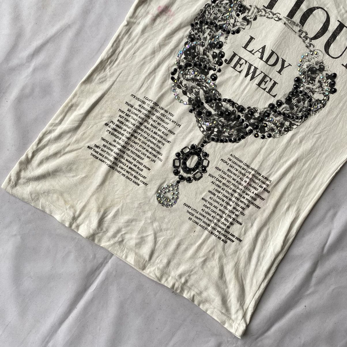 If Six Was Nine × Japanese Brand × Le Grande Bleu (L.G.B.) Japanese Style Antique Poem Diamond Sleeveless Tees Size M / US 6-8 / IT 42-44 - 6 Thumbnail