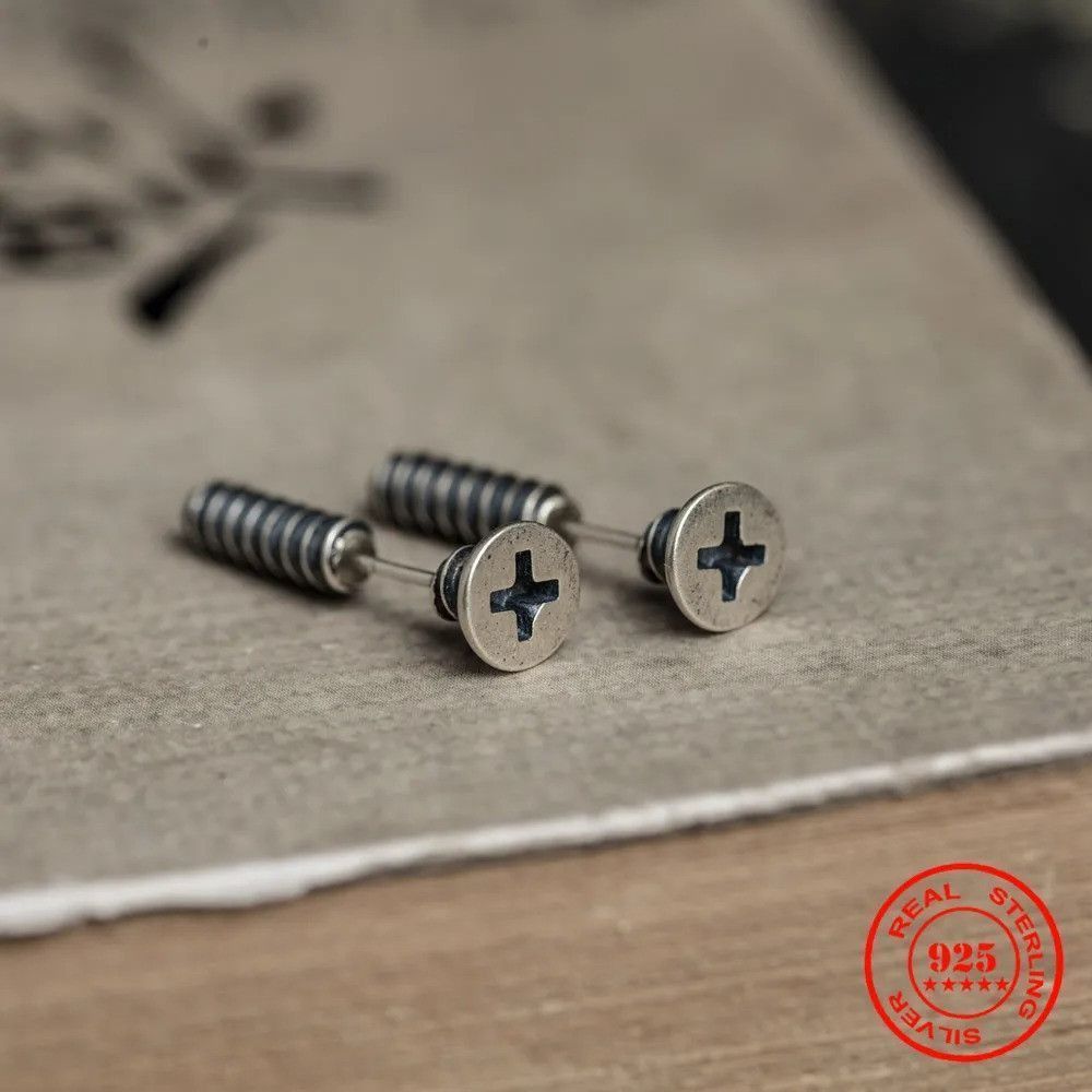Jewelry Screw Stud Earrings 925 Sterling Charm Earring Halloween Size ONE SIZE - 1 Thumbnail