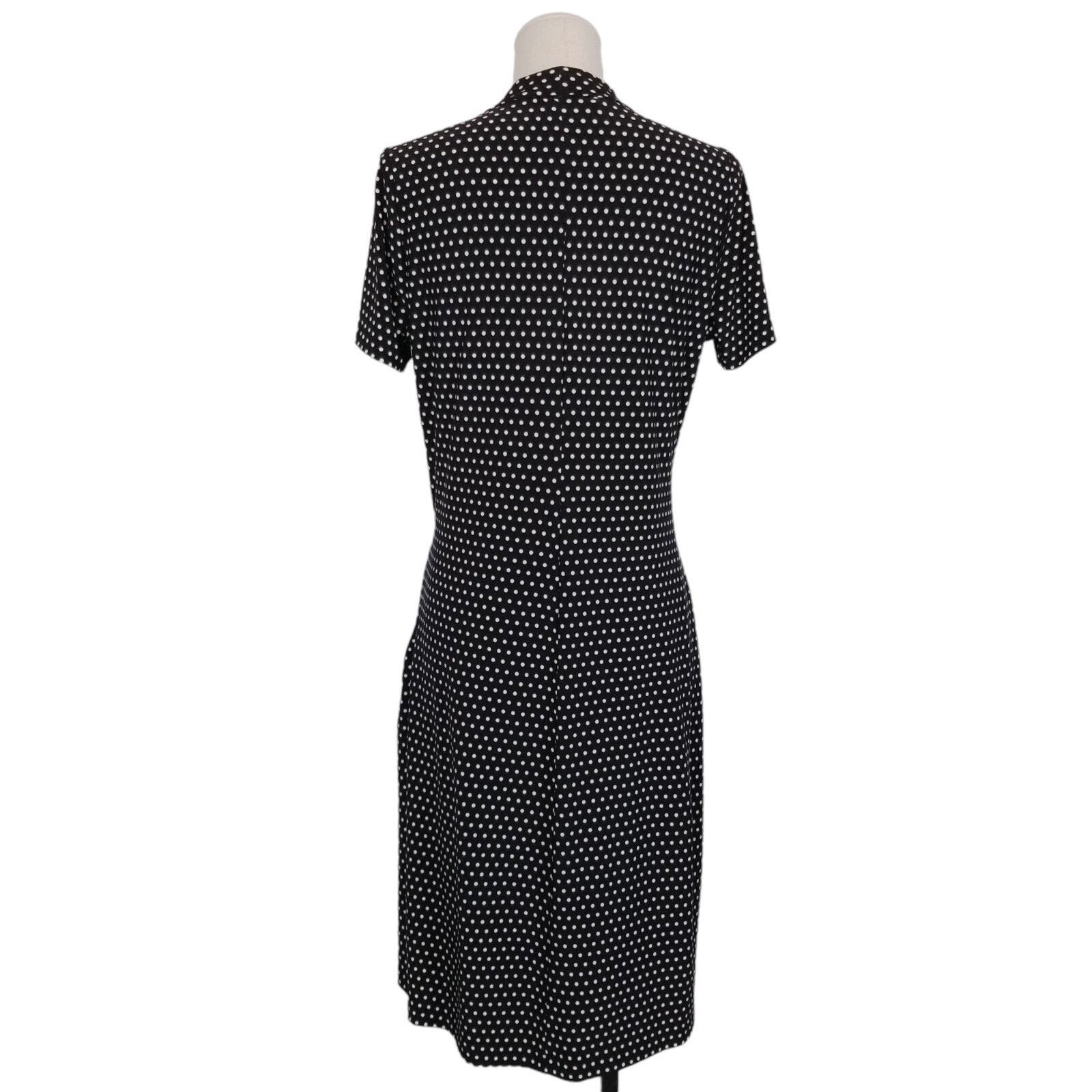 Norma Kamali Norma Kamali Baby Polka Dot Faux Wrap Dress Black & White M Size M / US 6-8 / IT 42-44 - 4 Thumbnail