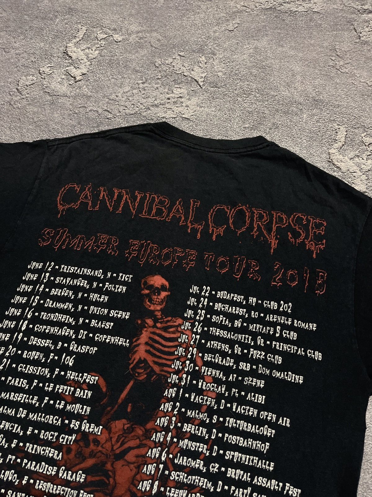 Band Tees × Vintage Vintage Cannibal Corpse European Tour 2015 T-shirt Tee Size US M / EU 48-50 / 2 - 5 Thumbnail