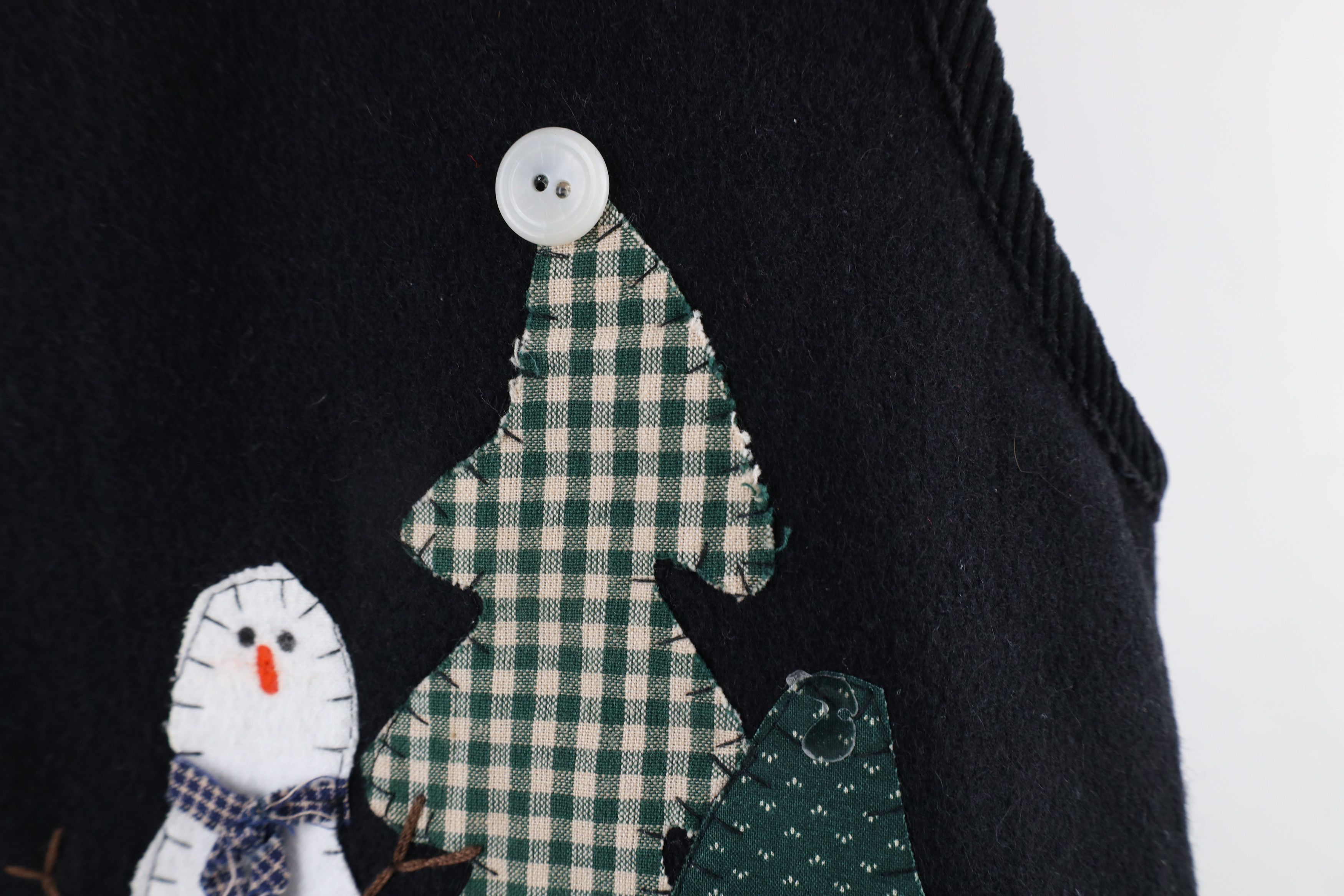 Vintage Vintage 90s Streetwear Christmas Patchwork Vest Jacket Size L / US 10 / IT 46 - 10 Thumbnail