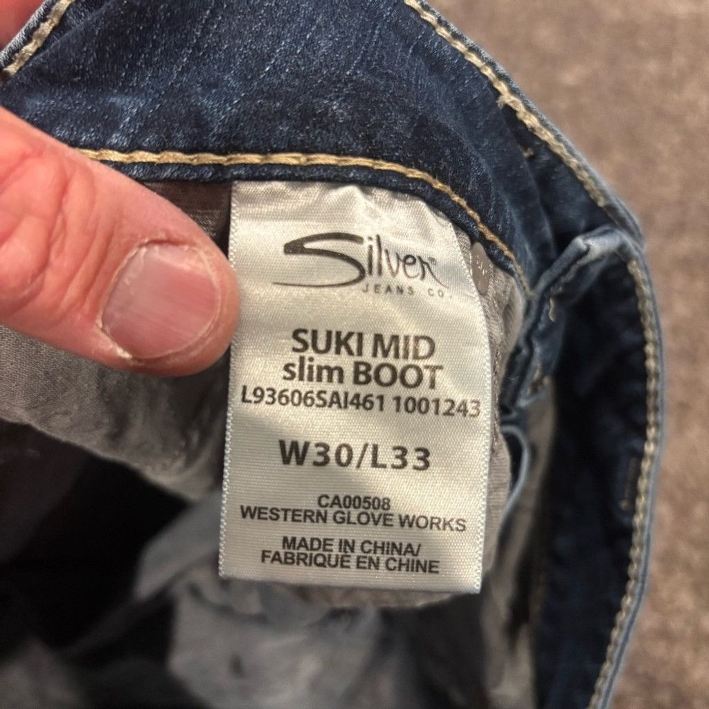 Silver Jeans Co. Silver Jeans Women's Slim Mid Boot Cut Jeans Size 30" / US 8 / IT 44 - 7 Thumbnail