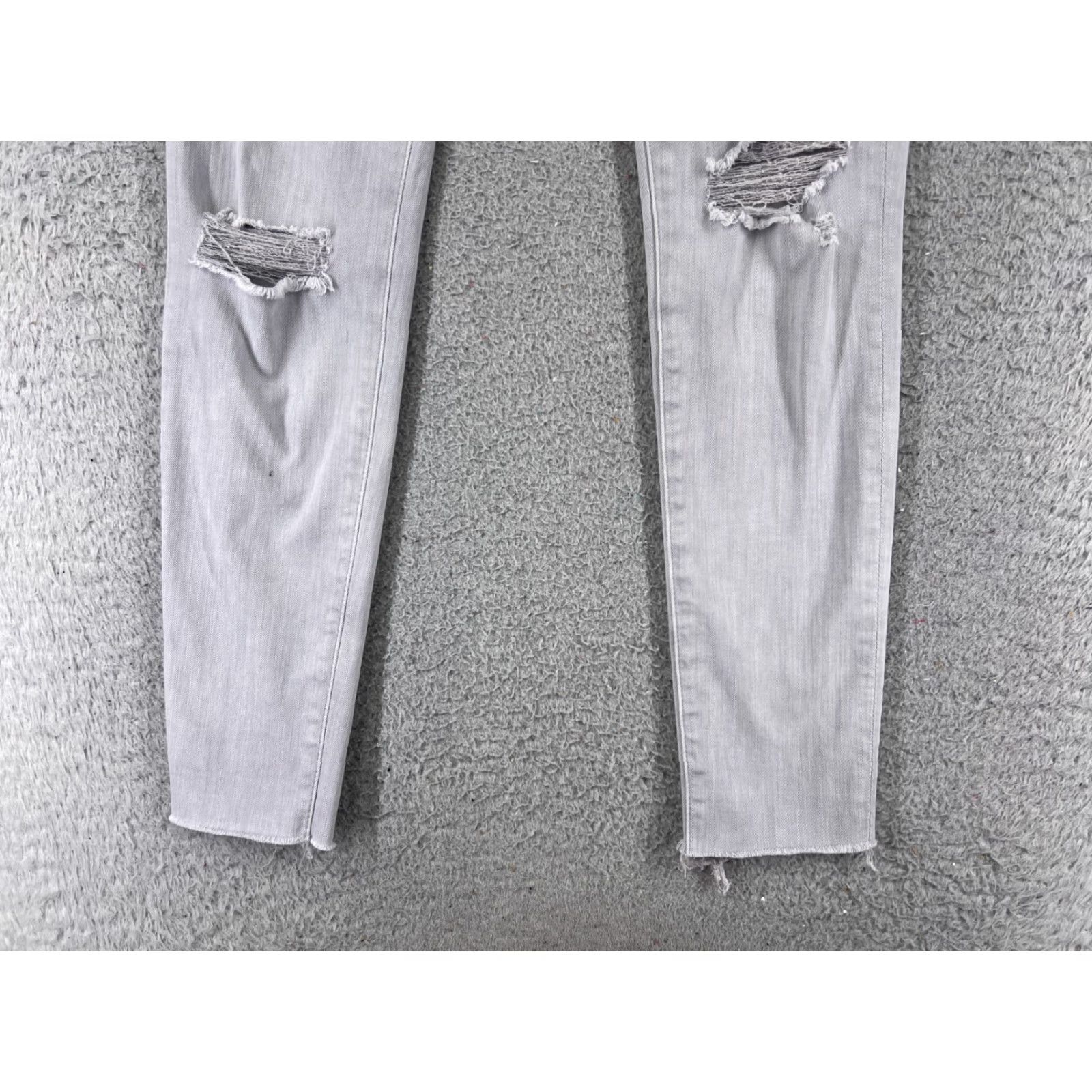 Denime AG Adriano Goldschmied Jeans Womens 28 Gray Denim Straight Slim 5-Pocket Low Rise Inseam 28 Inseam Cotton Size 28" / US 6 / IT 42 - 2 Thumbnail