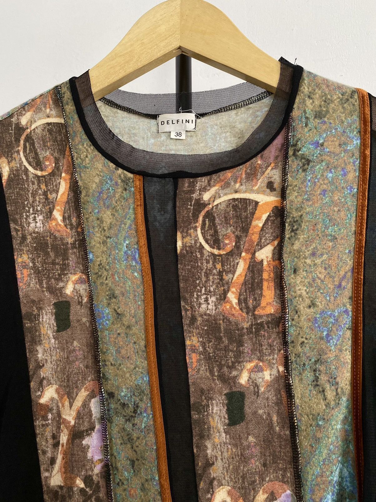 Designer × Jean Paul Gaultier × Vintage Delfini cut and sew mesh cotton LS Size M / US 6-8 / IT 42-44 - 5 Thumbnail