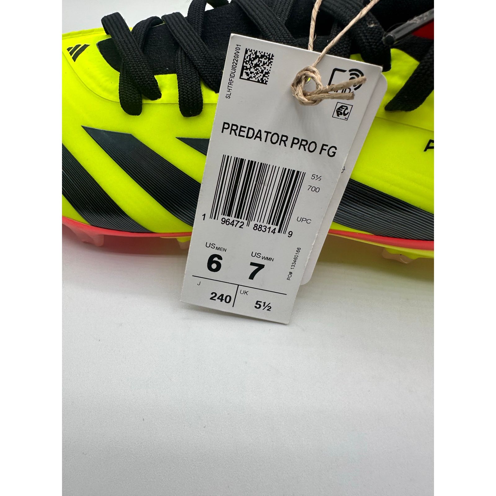 Adidas Adidas Predator 24 Pro FG Team “Solar Yellow” size 6 men’s Size US 6 / EU 39 - 6 Thumbnail