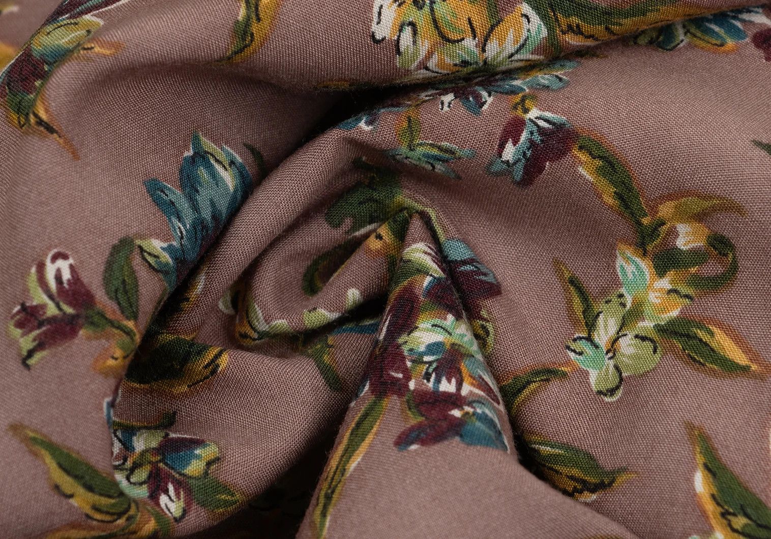 Jean Paul Gaultier Flower Print Rayon Shirt in Mocha Green Yellow Size 48 Size US M / EU 48-50 / 2 - 18 Thumbnail