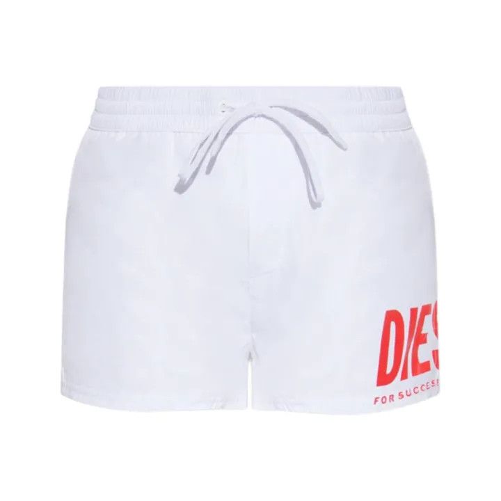 Diesel Diesel White Drawstring Beach Shorts for Men 0079 Size US 26 / EU 42 - 1 Thumbnail