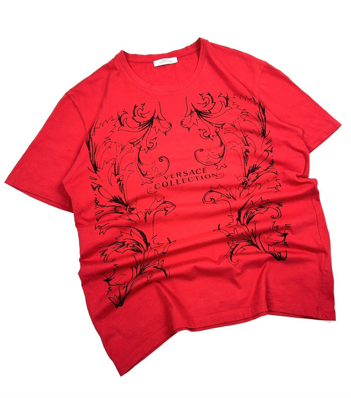 Versace Rare Versace Collection Blood Red Baroque Print Graphic Tee Size US M / EU 48-50 / 2 - 2 Thumbnail
