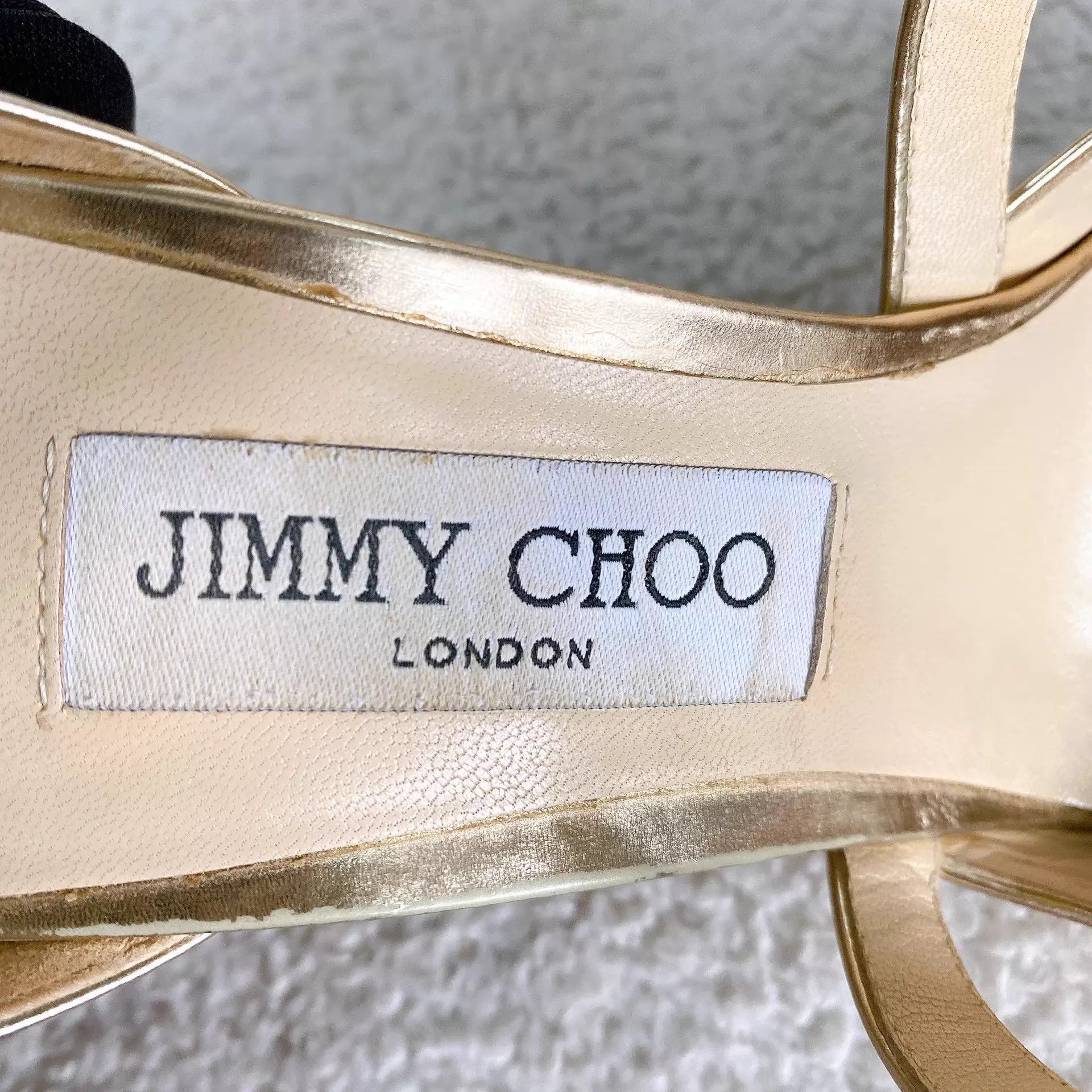 Jimmy Choo Jimmy Choo gold heeled sandals 38 EUR Size US 7.5 / IT 37.5 - 8 Thumbnail