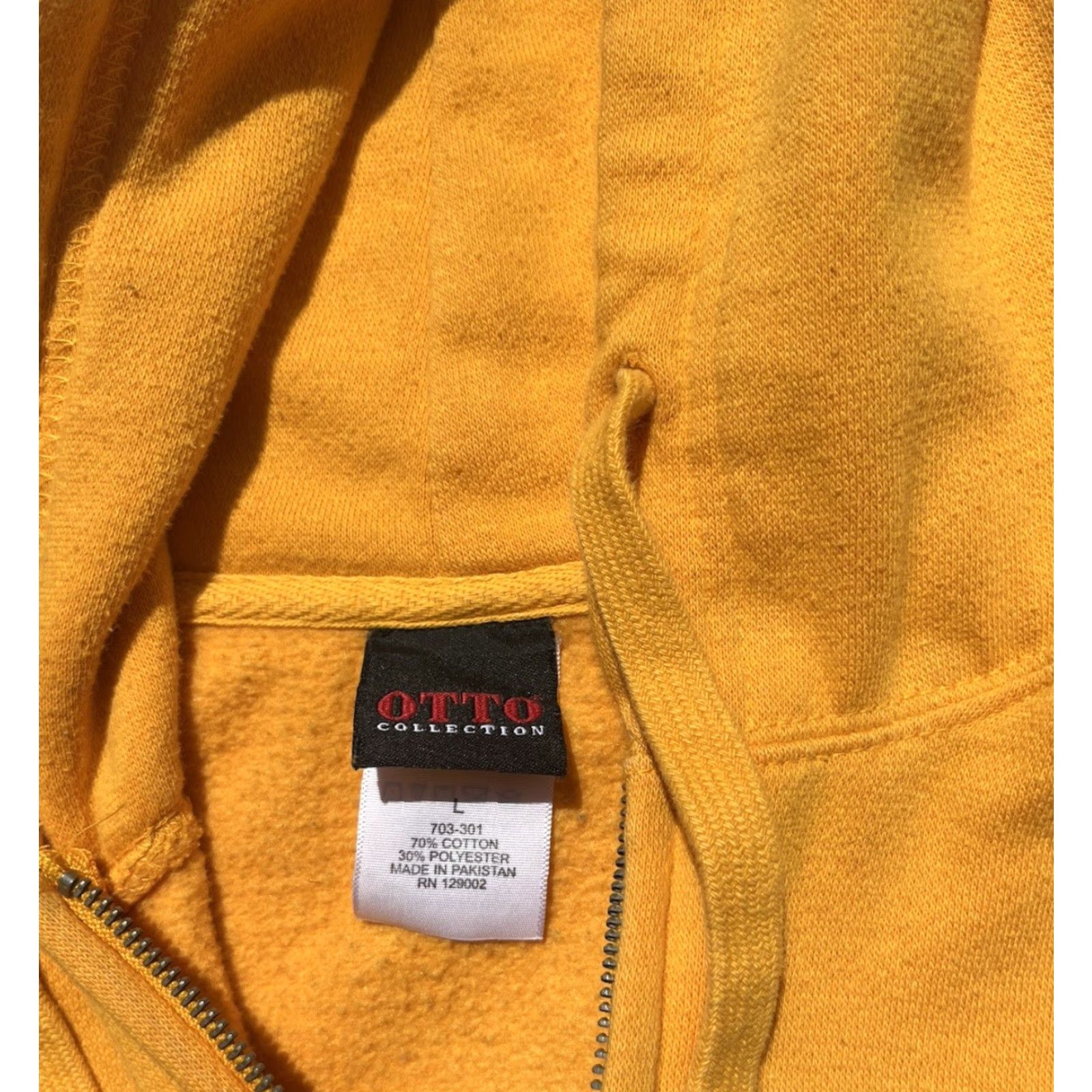 Vintage Otto Hoodie Main Zip Slappy's Garage Yellow Skateboard San Diego 90s City Retro Half Pipe Mens L(Adult) Shirt? Size US L / EU 52-54 / 3 - 4 Thumbnail